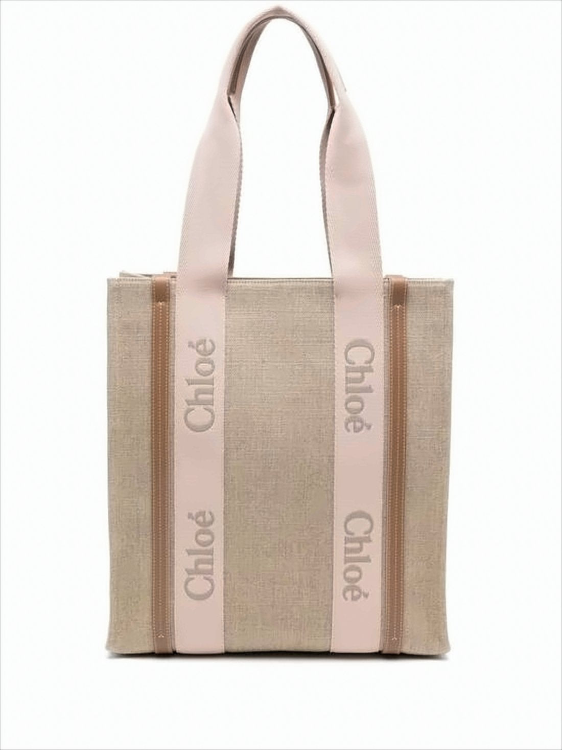 Structured Linen Shoulder Bag