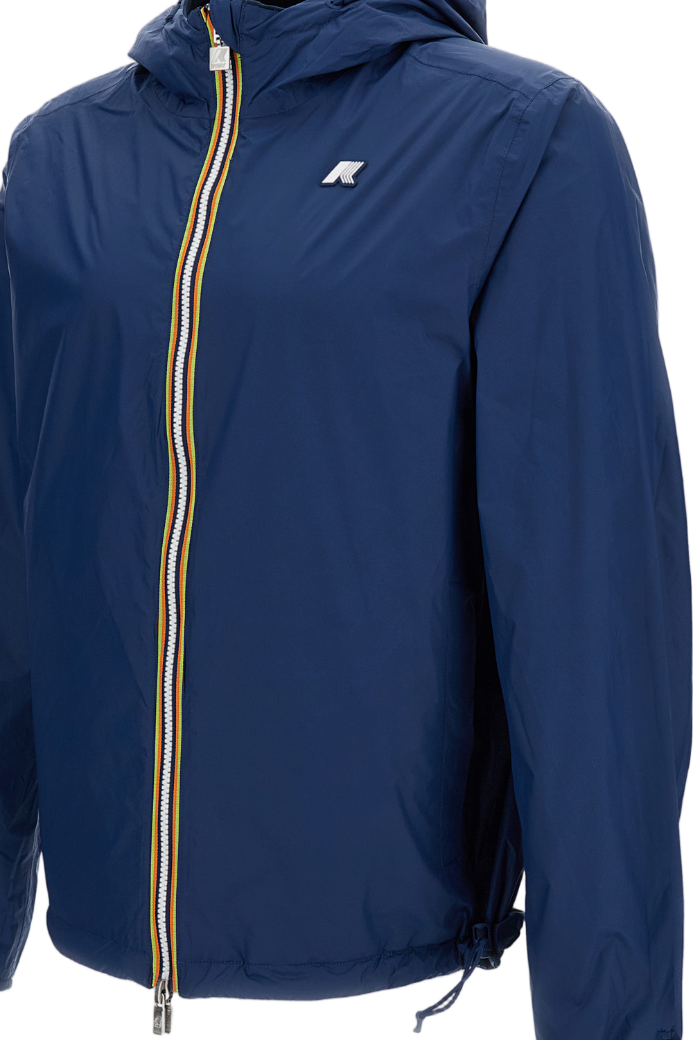 Reversible Short Jacket in Blue Cotton Interlock