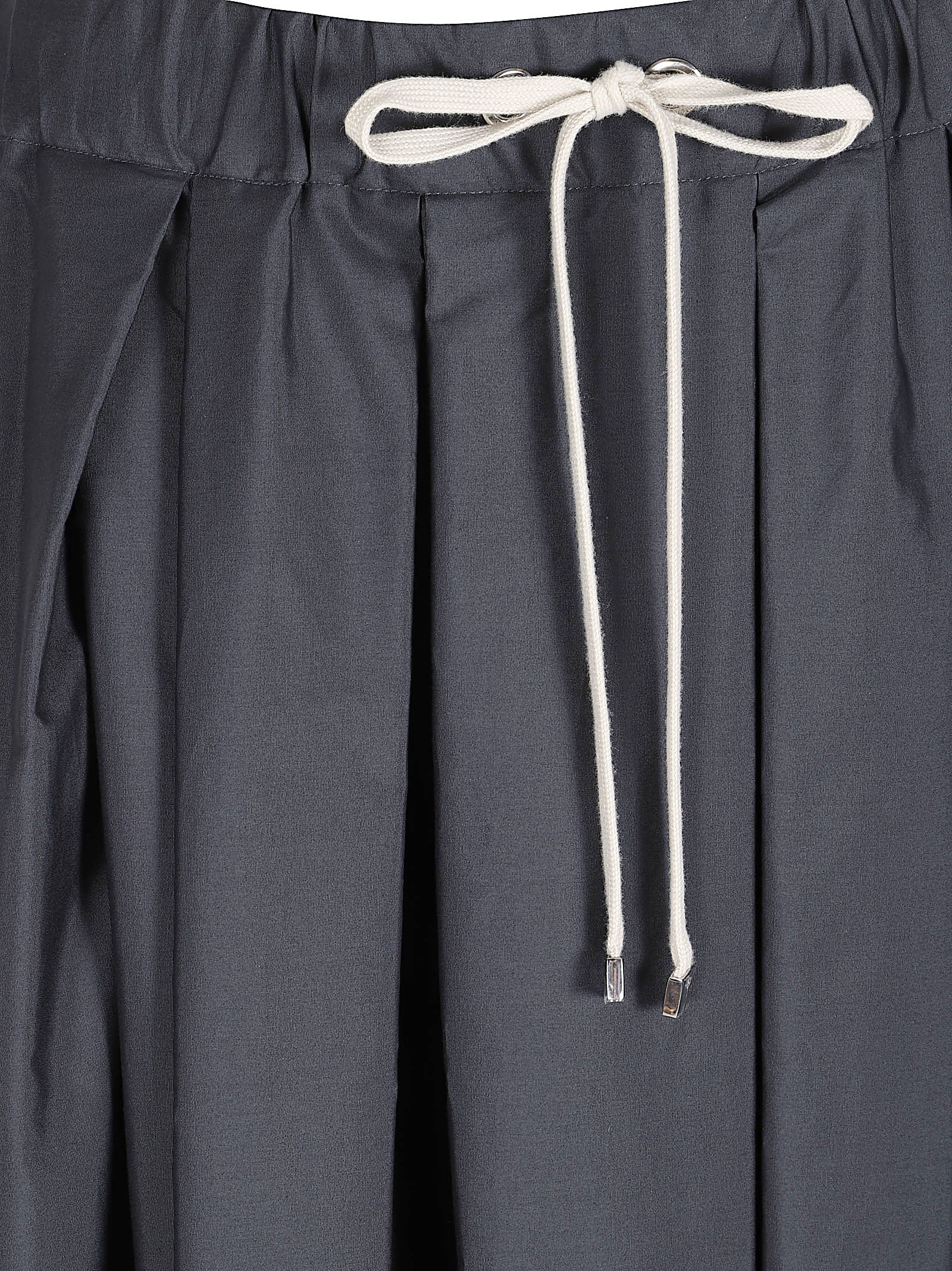 Voluminous Pleated Midi Skirt with Gathered Waistband