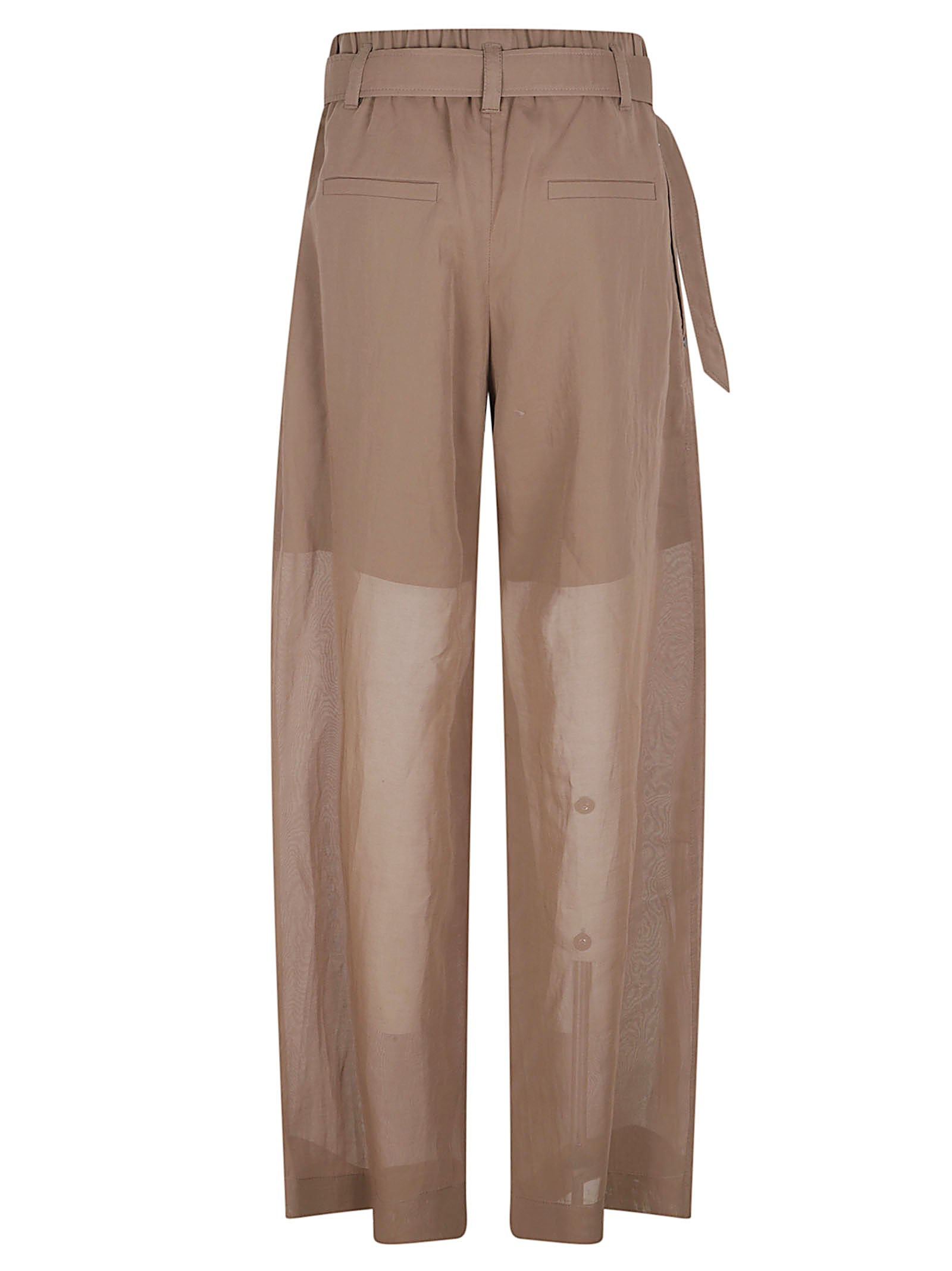 High-Waisted Brown Trousers