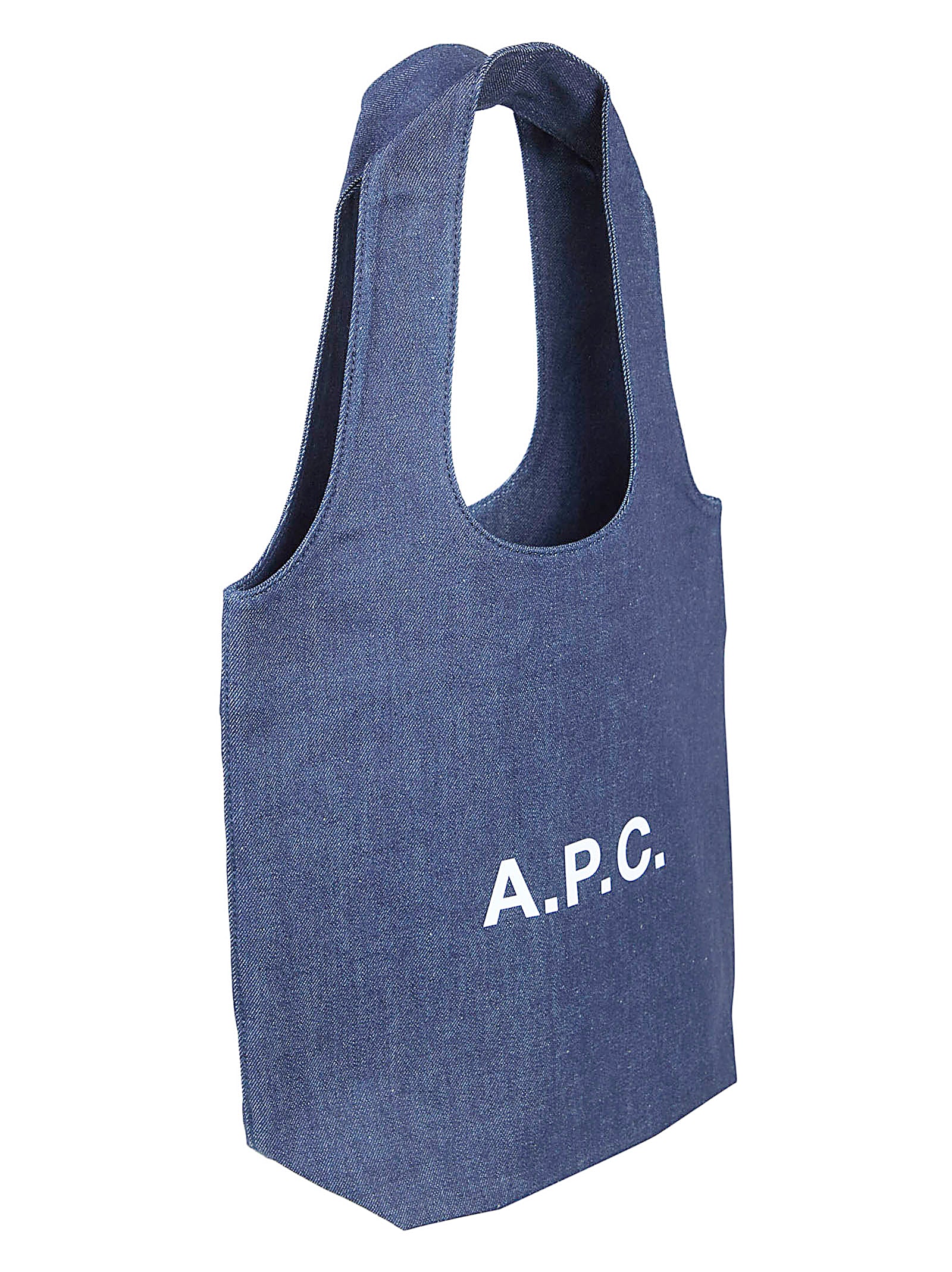 Denim Shopping Bag With Logo
