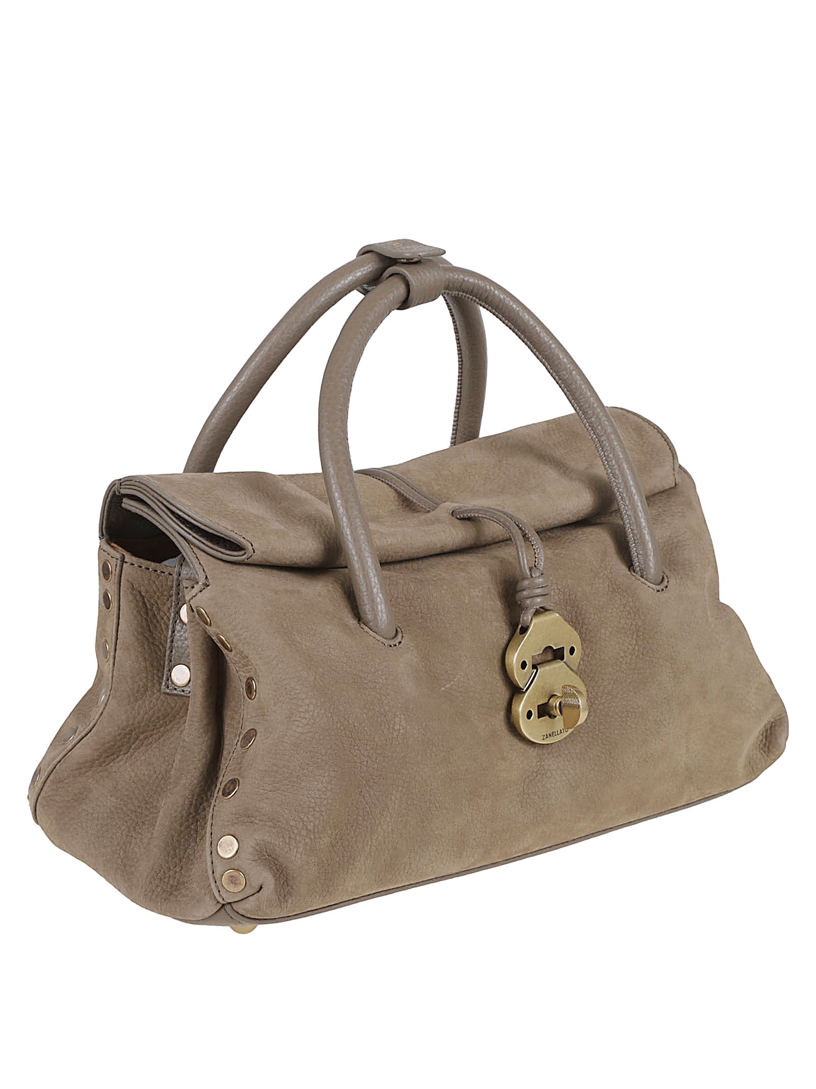 Calf Leather Crossbody Bag With Gold-Tone Clasp