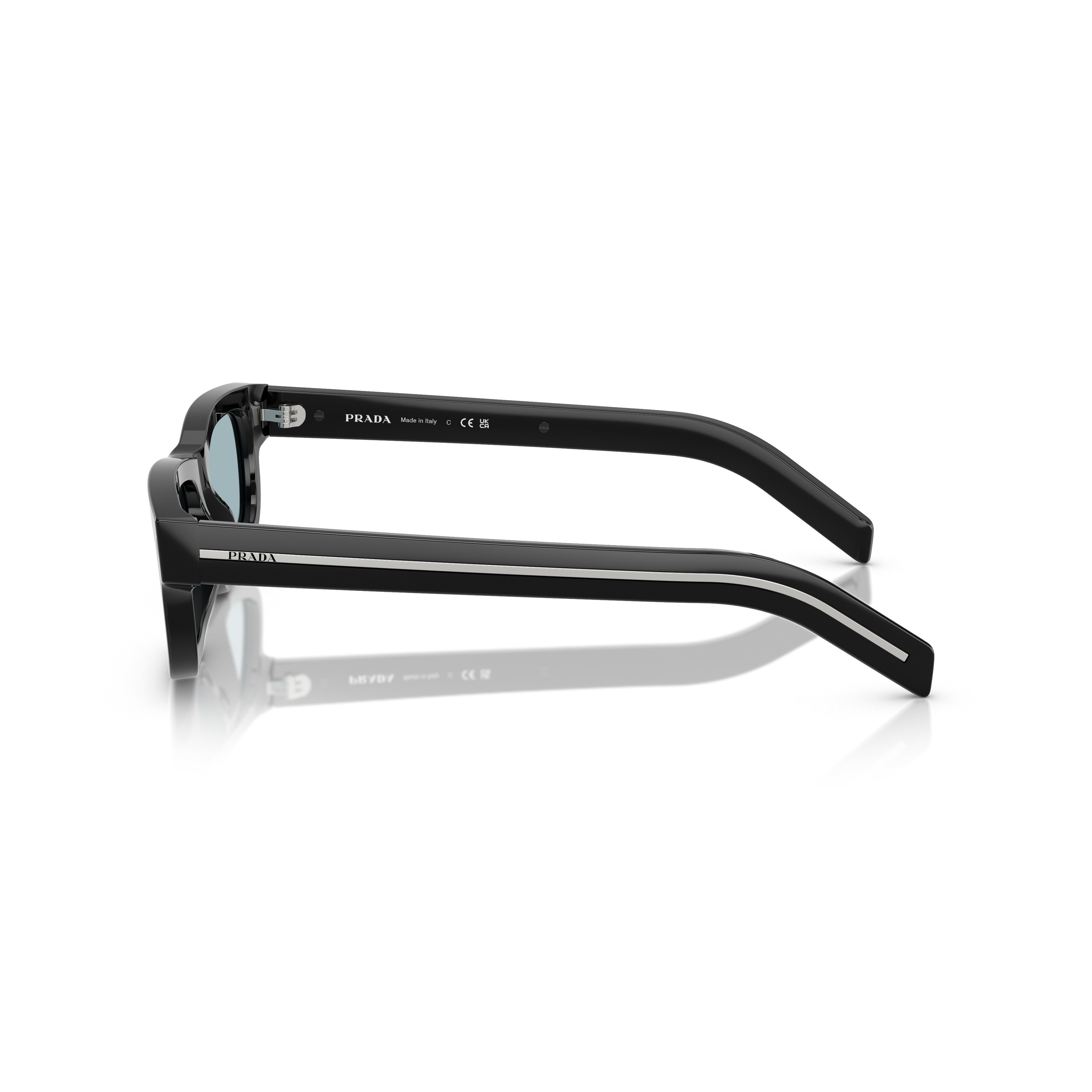 0pr B11s Rectangular Black Acetate Sunglasses