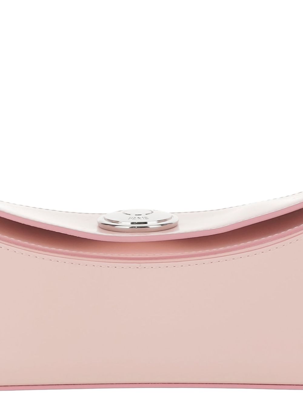 Elongated Pink Leather Handbag