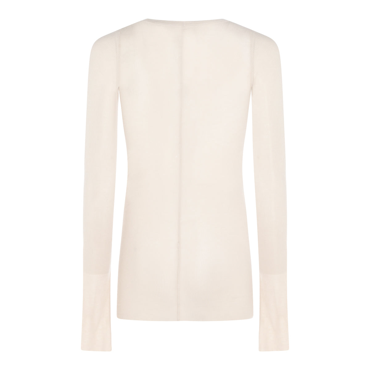 Sand Viscose/Silk Ribbed Sweater