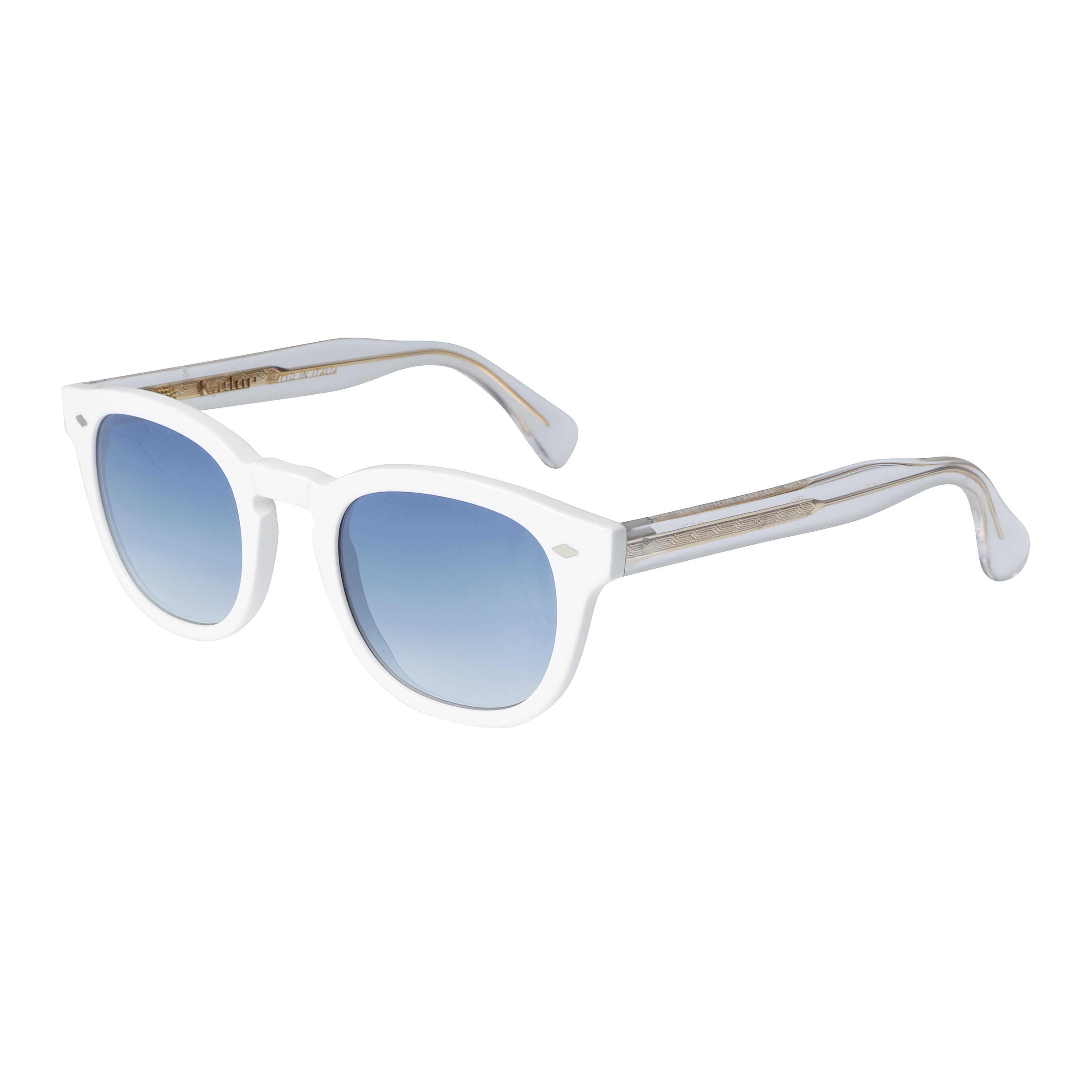 Jolly Cal 49 Gradient Blue-Tinted Rounded Frame Sunglasses