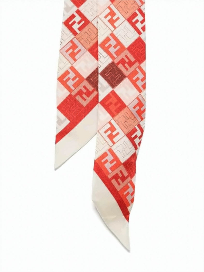 Geometric Silk Scarf with Finish