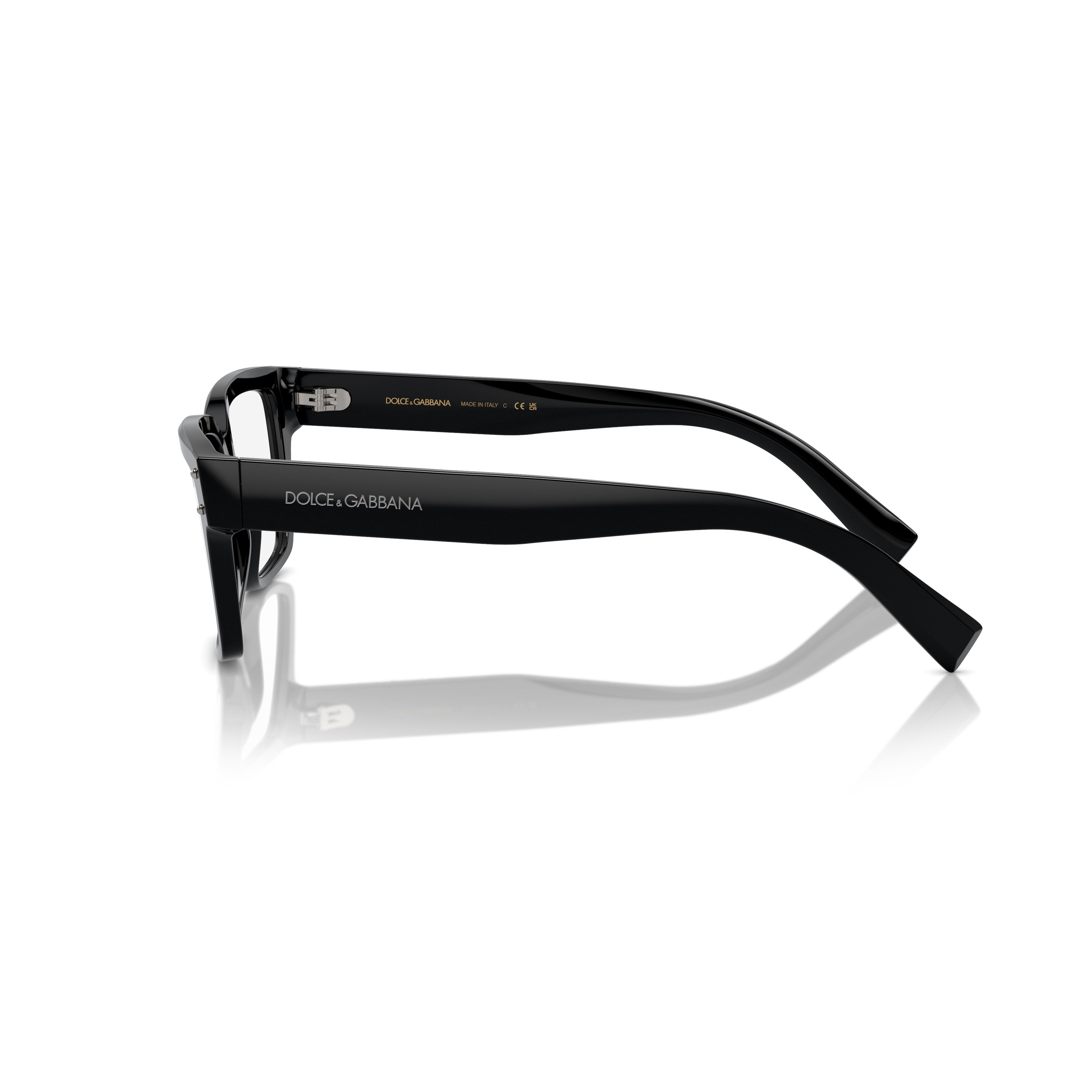 0dg3383 Rectangular Black Acetate Sunglasses