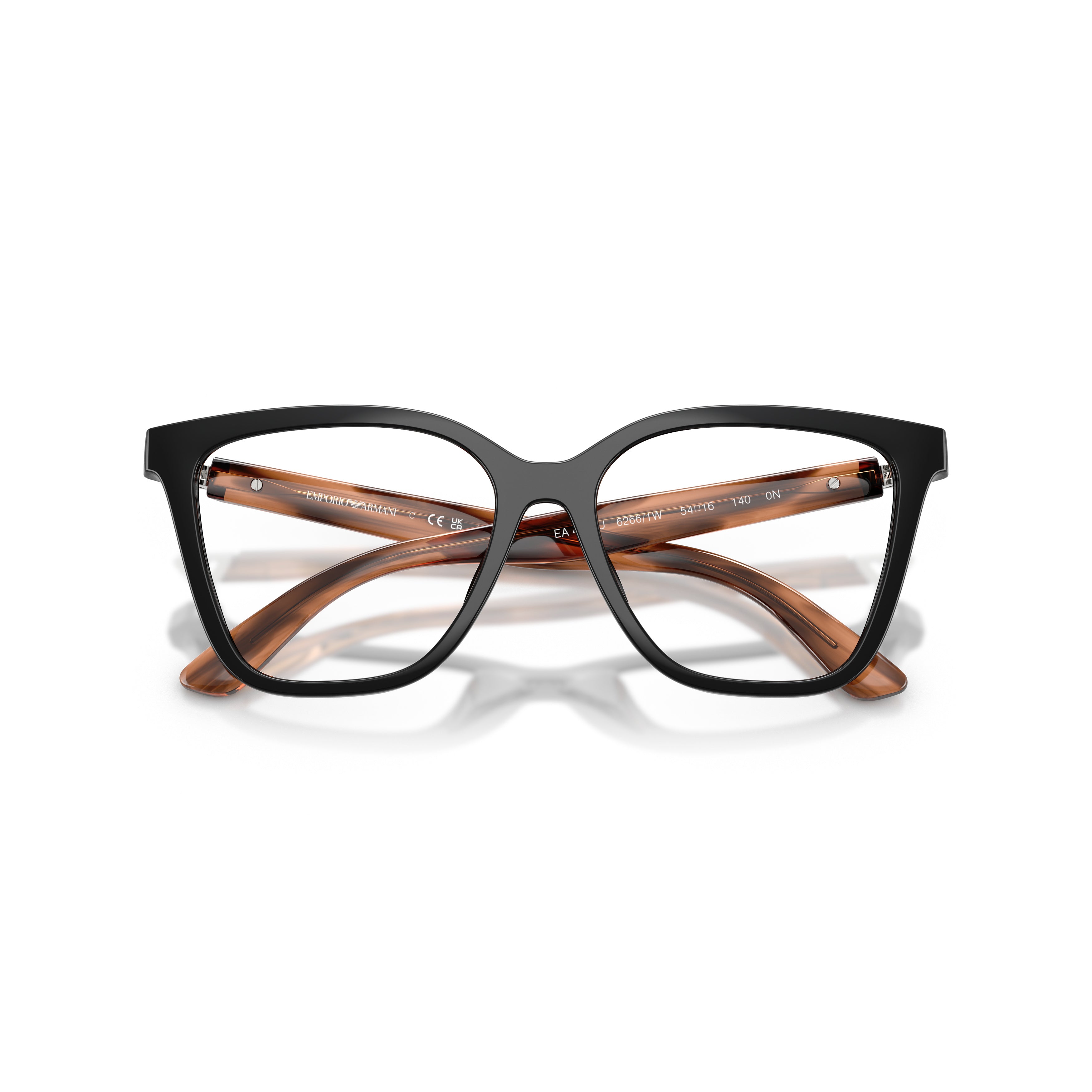 0ea4254u Bold Cat-Eye Sunglasses with Tortoiseshell Temples