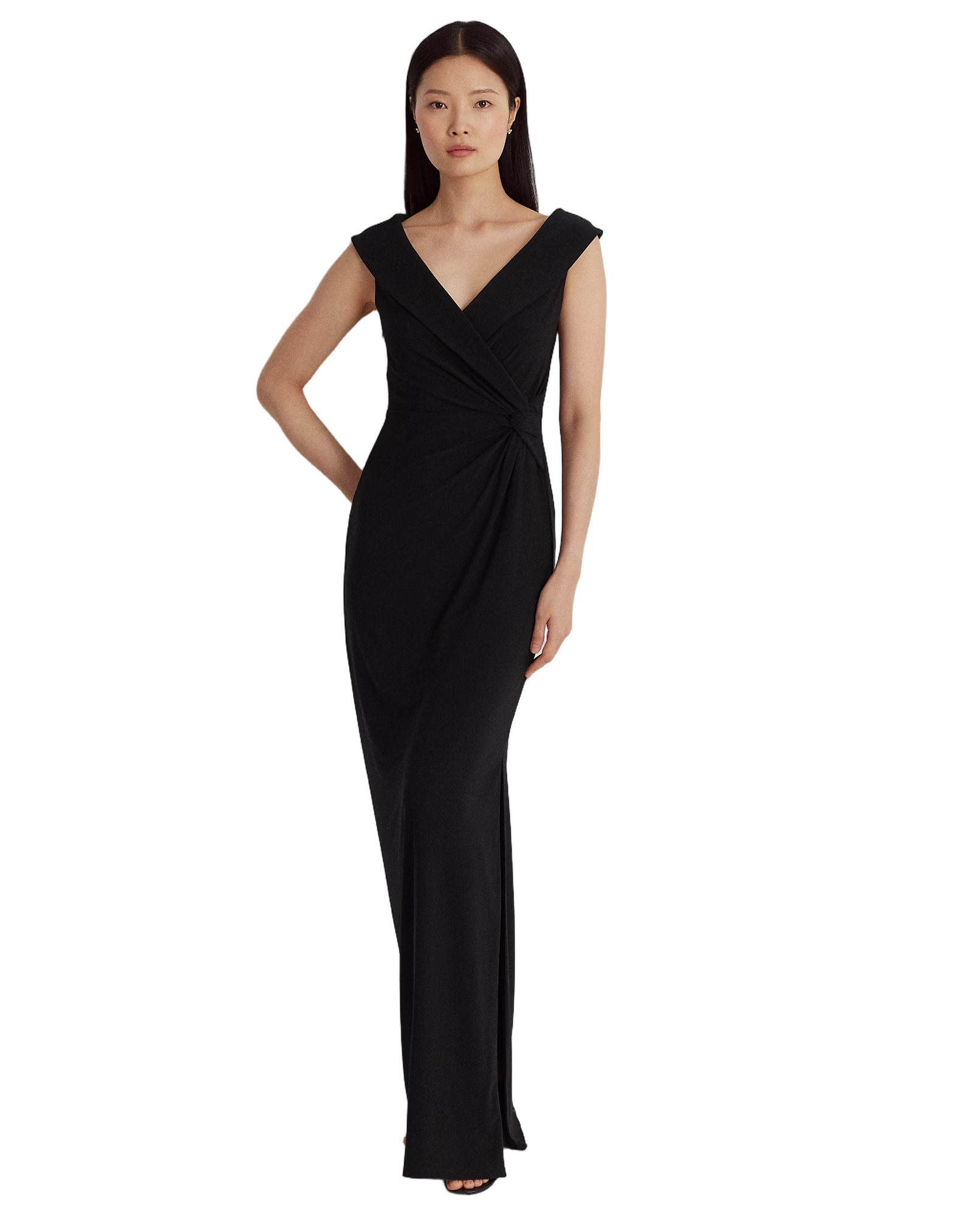 Sleeveless Evening Gown With Side Slit