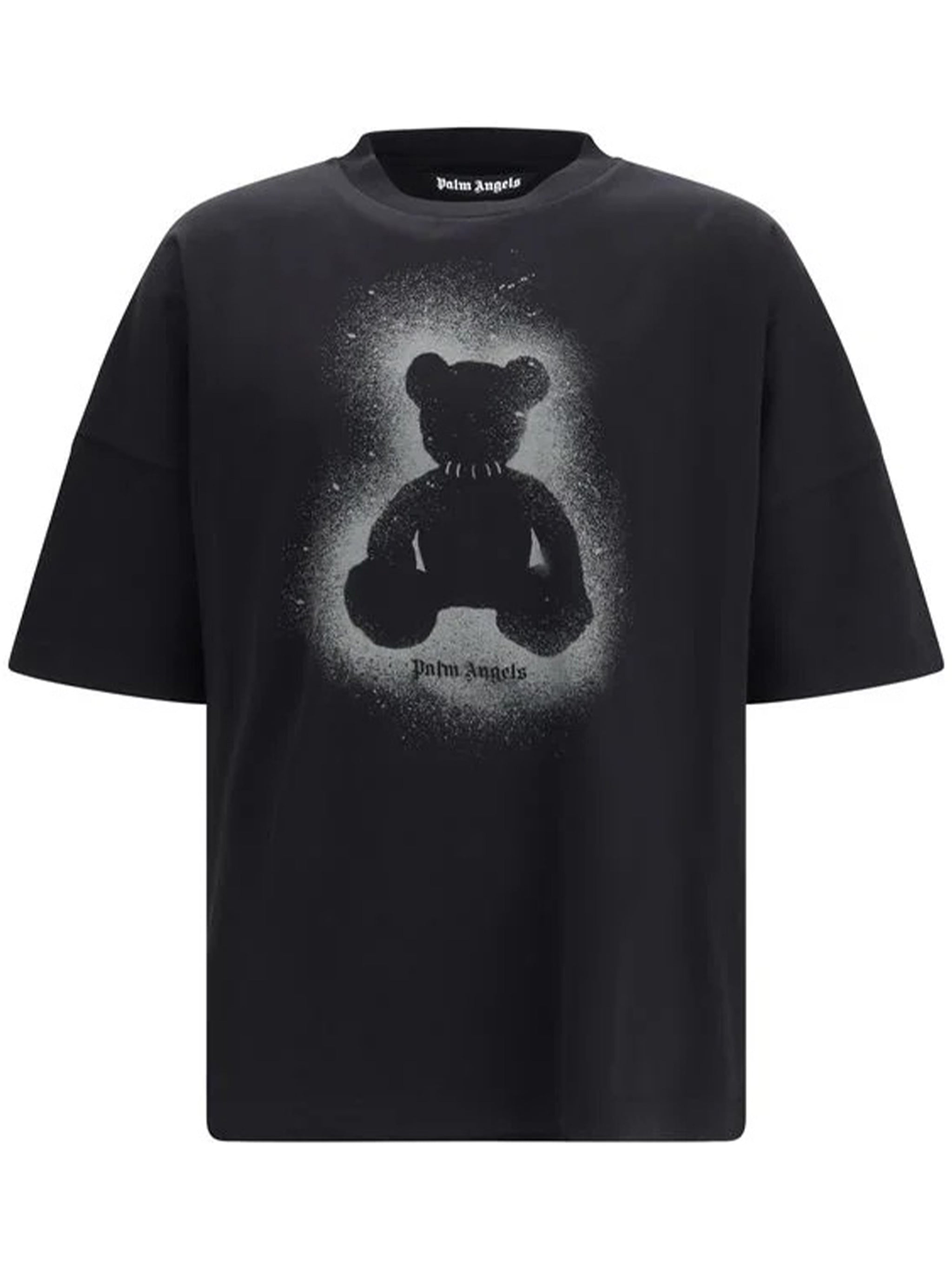 Black Spray Bear Over Cotton T-Shirt