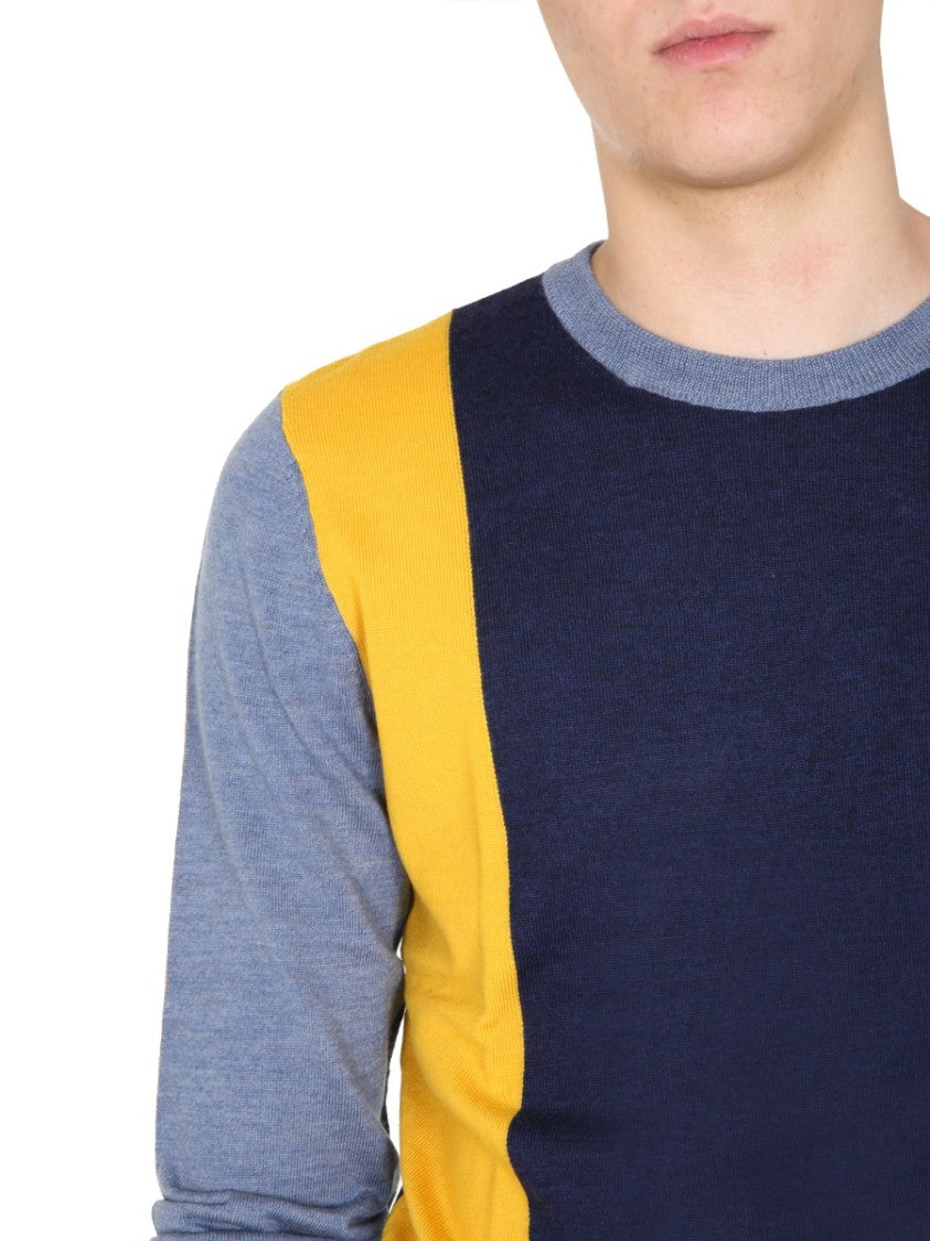Color Block Crew Neck Sweater