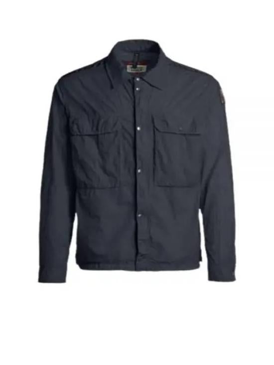 Structured Black Button-Up Jacket with Classic Collar