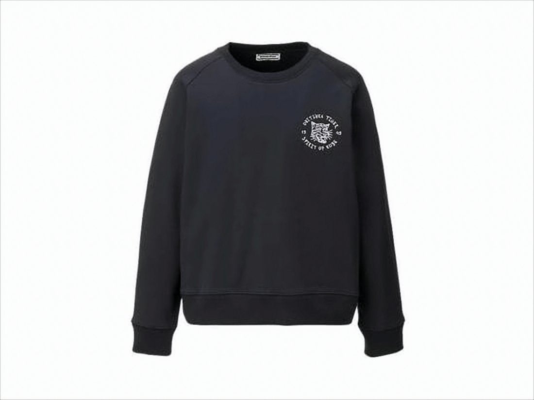 Black Long-Sleeve Crewneck Sweatshirt
