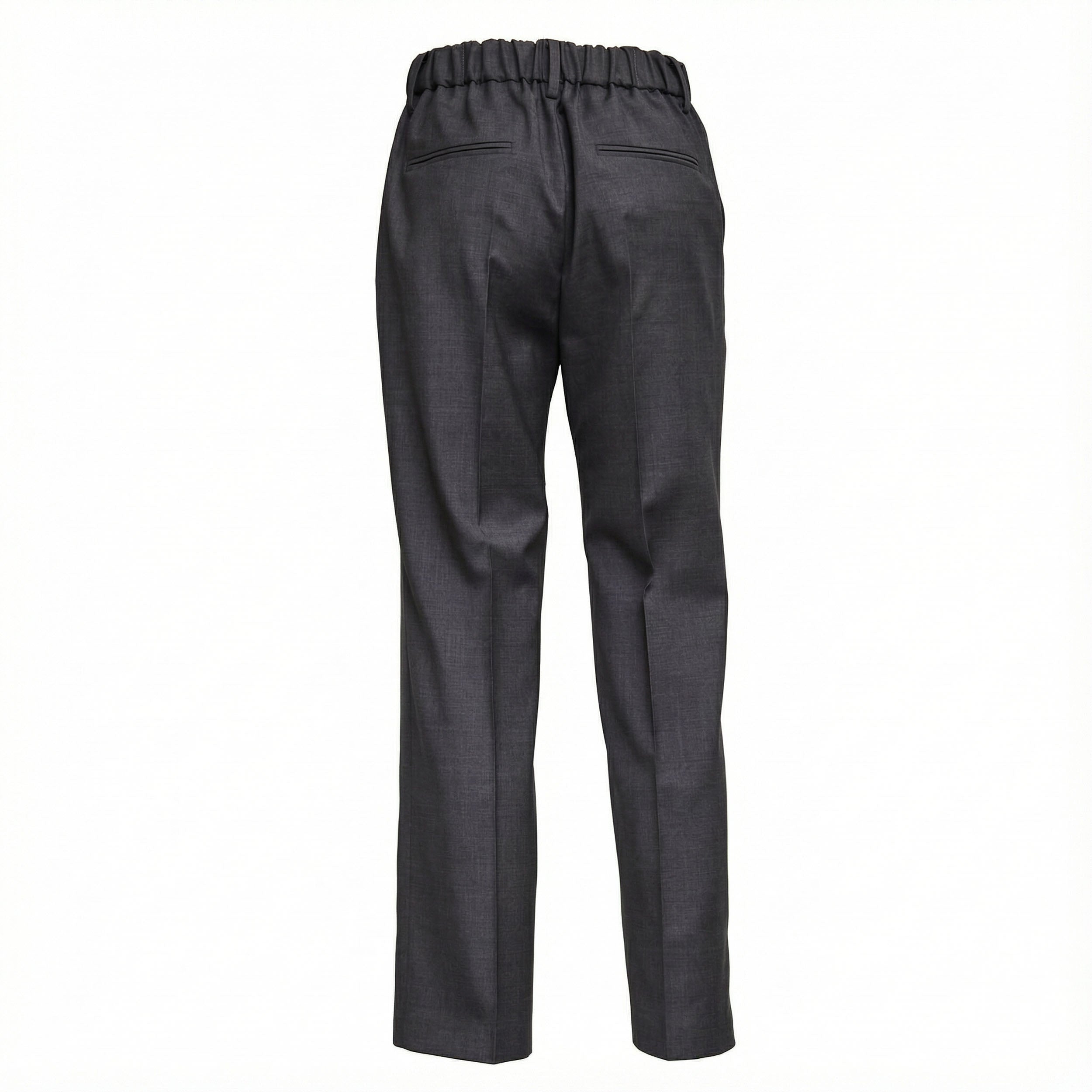 Grey Straight-Leg Trousers