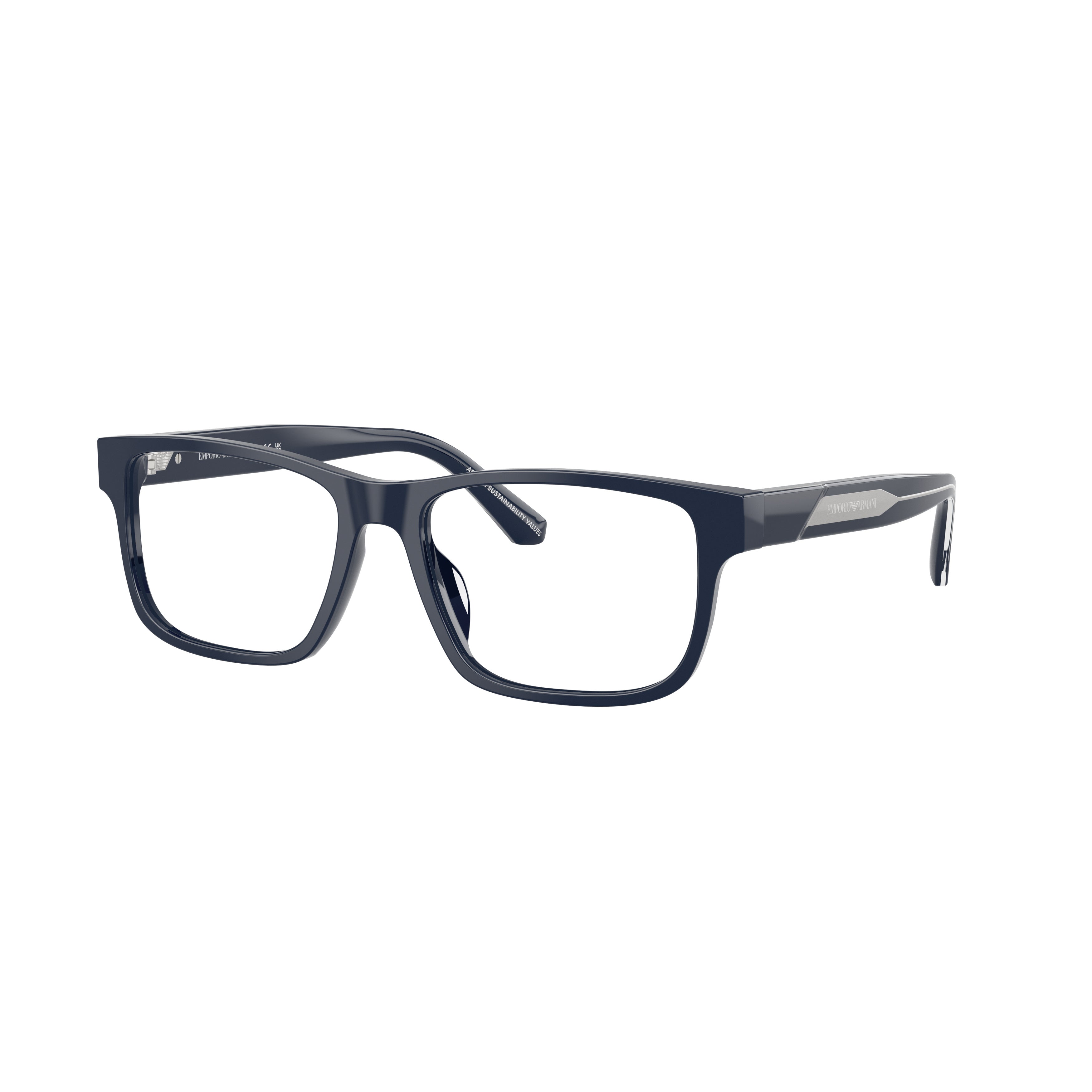 0ea3265u Rectangular Acetate Eyeglass Frames with Metallic Accents