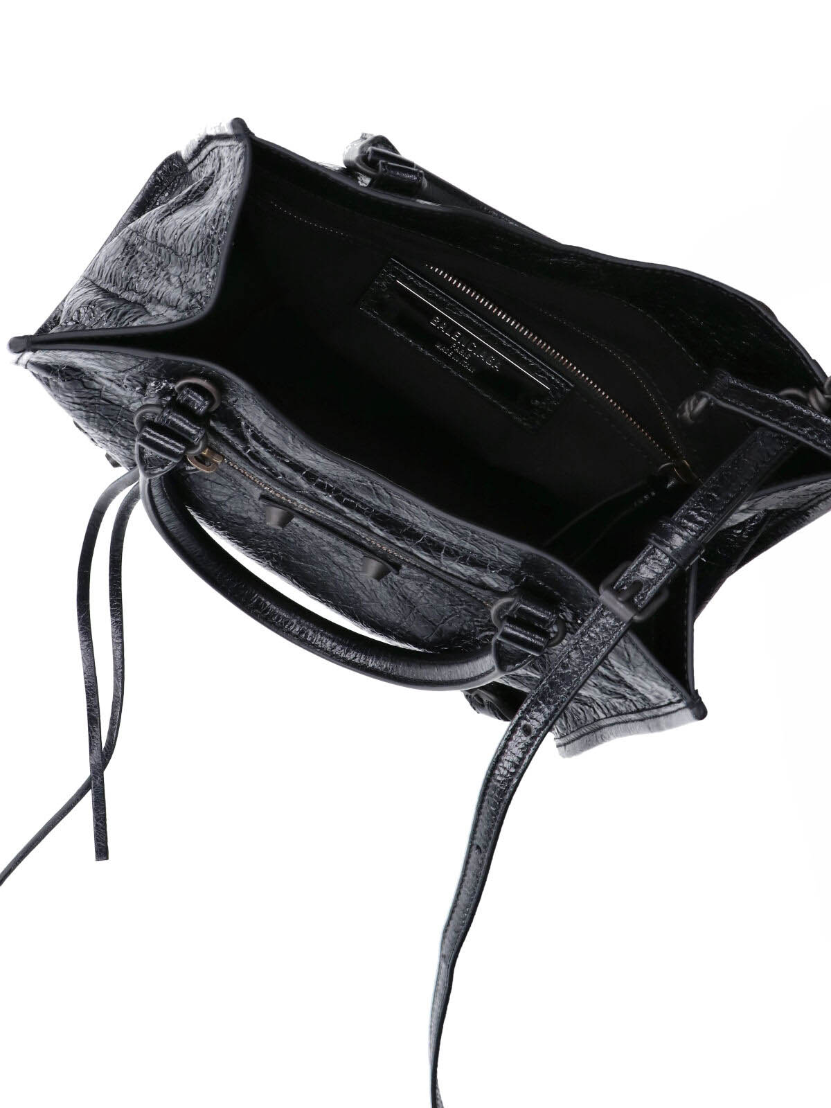 Black Rectangular Synthetic Leather Bag