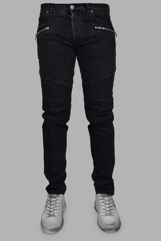 Skinny Black Jeans With Washed Effect