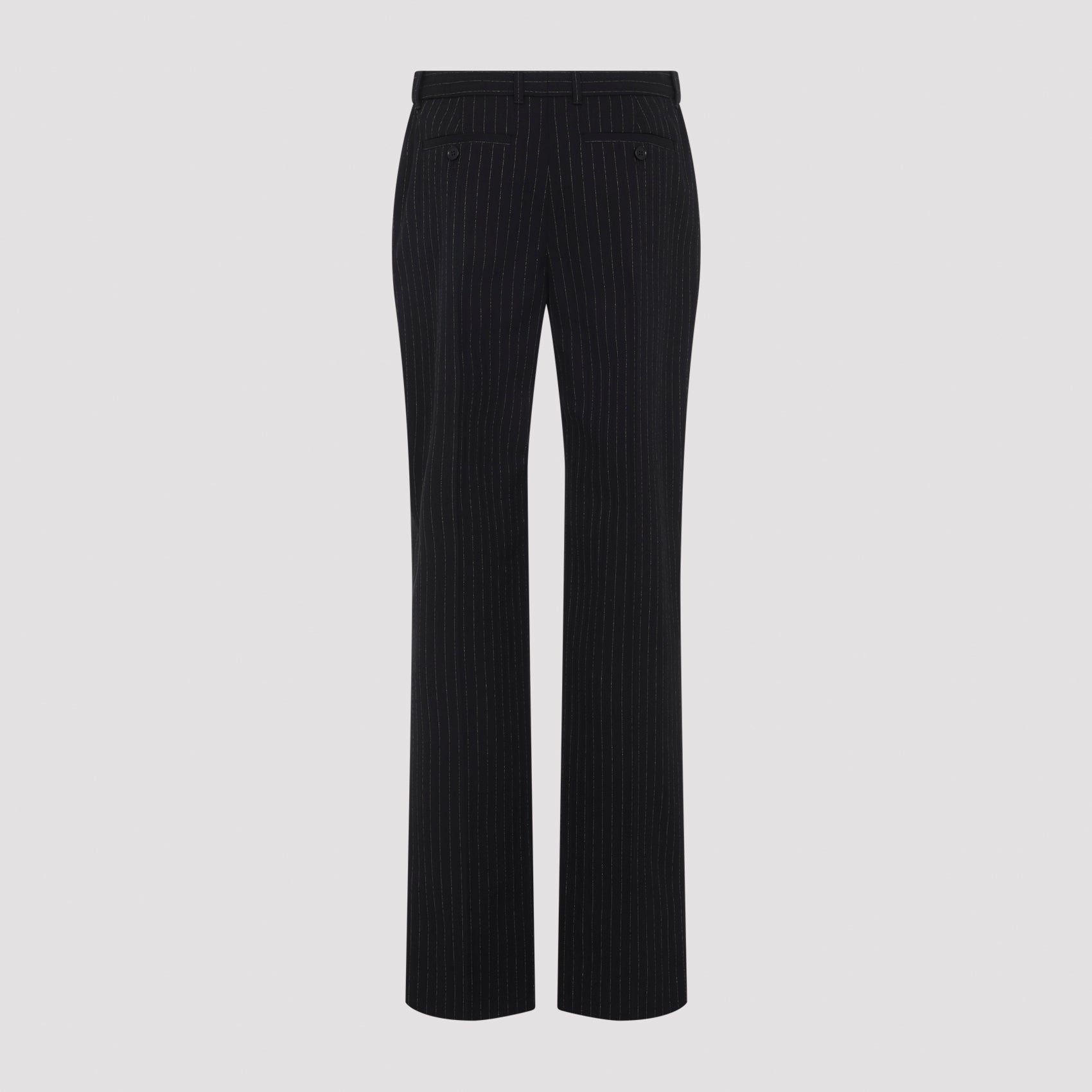 Tailored Black Trousers with Subtle Pinstripe