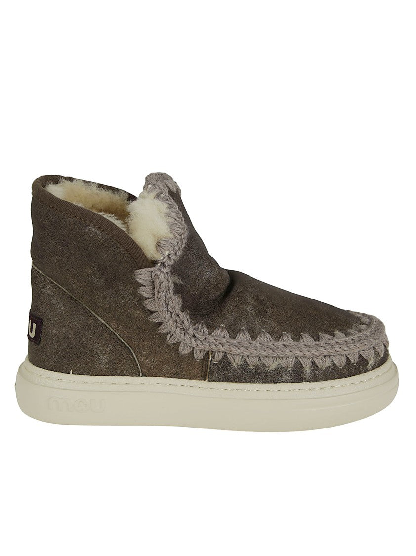 Textured Suede-Like Ankle Boots with Plush Interior