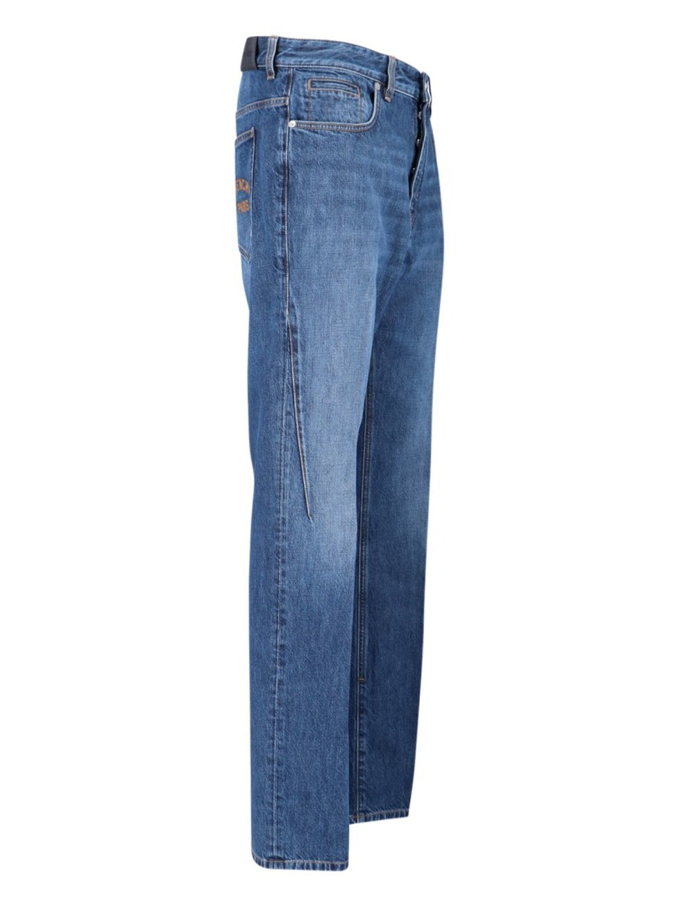 Straight Logo Jeans – Blue