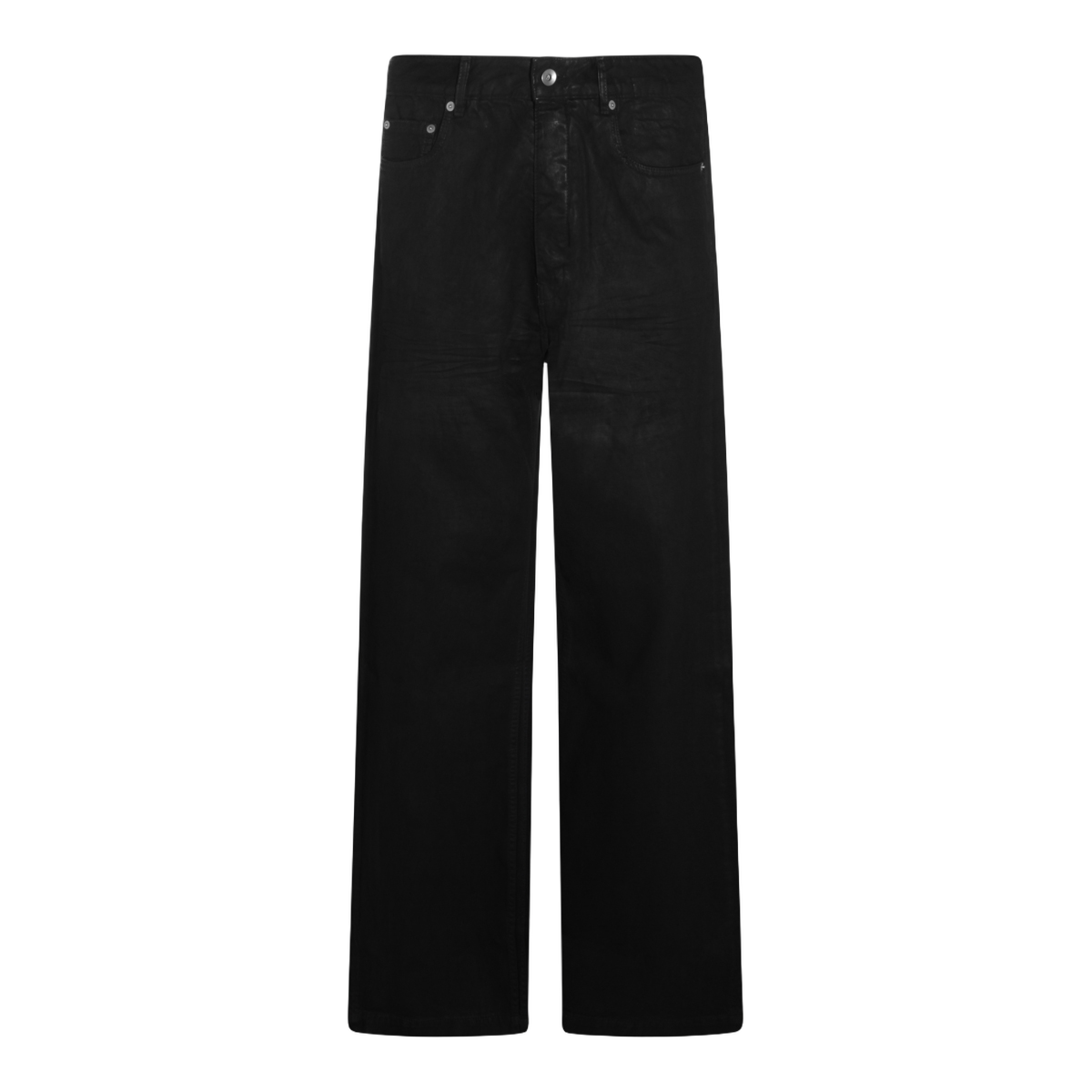 Straight-Leg Trousers with Clean Waistband