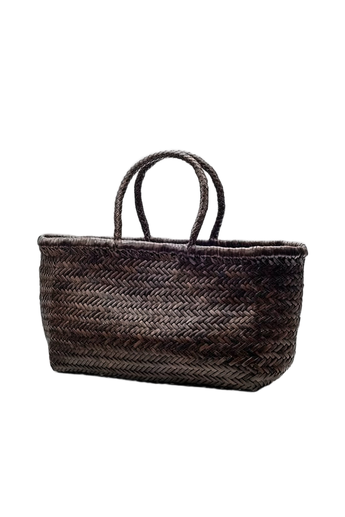 Woven Buffalo Leather Tote Bag