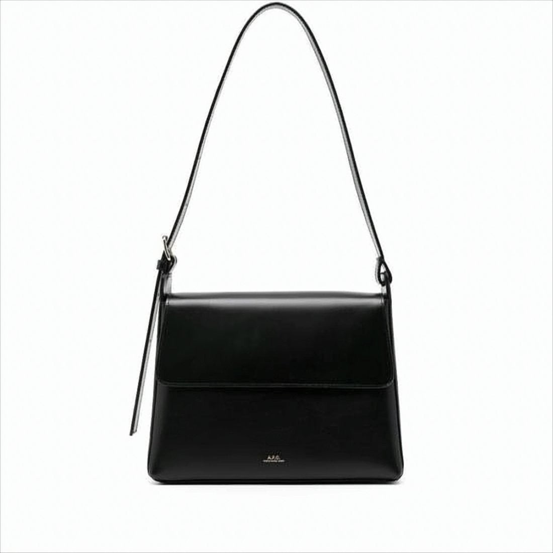Structured Shoulder Bag with Flap Closure