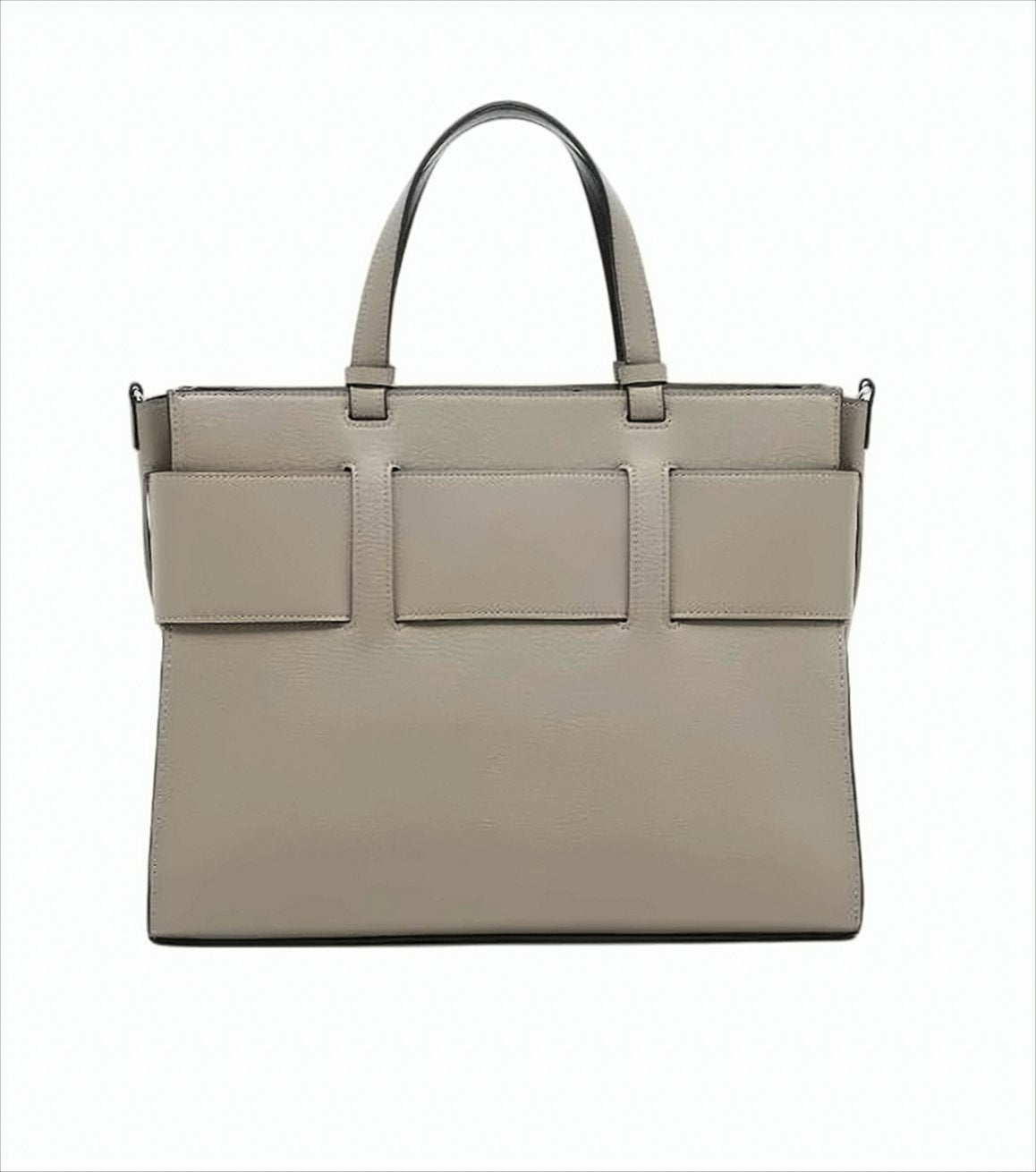 Structured Beige Tote Bag