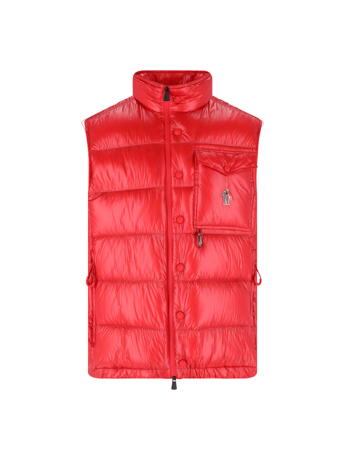 Red Uychi Padded High Collar Vest