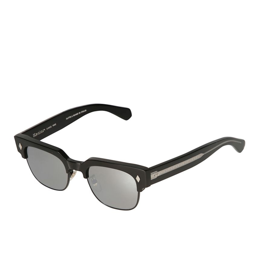 Tobako Cm Bold Rectangular Sunglasses with Glossy Black Finish