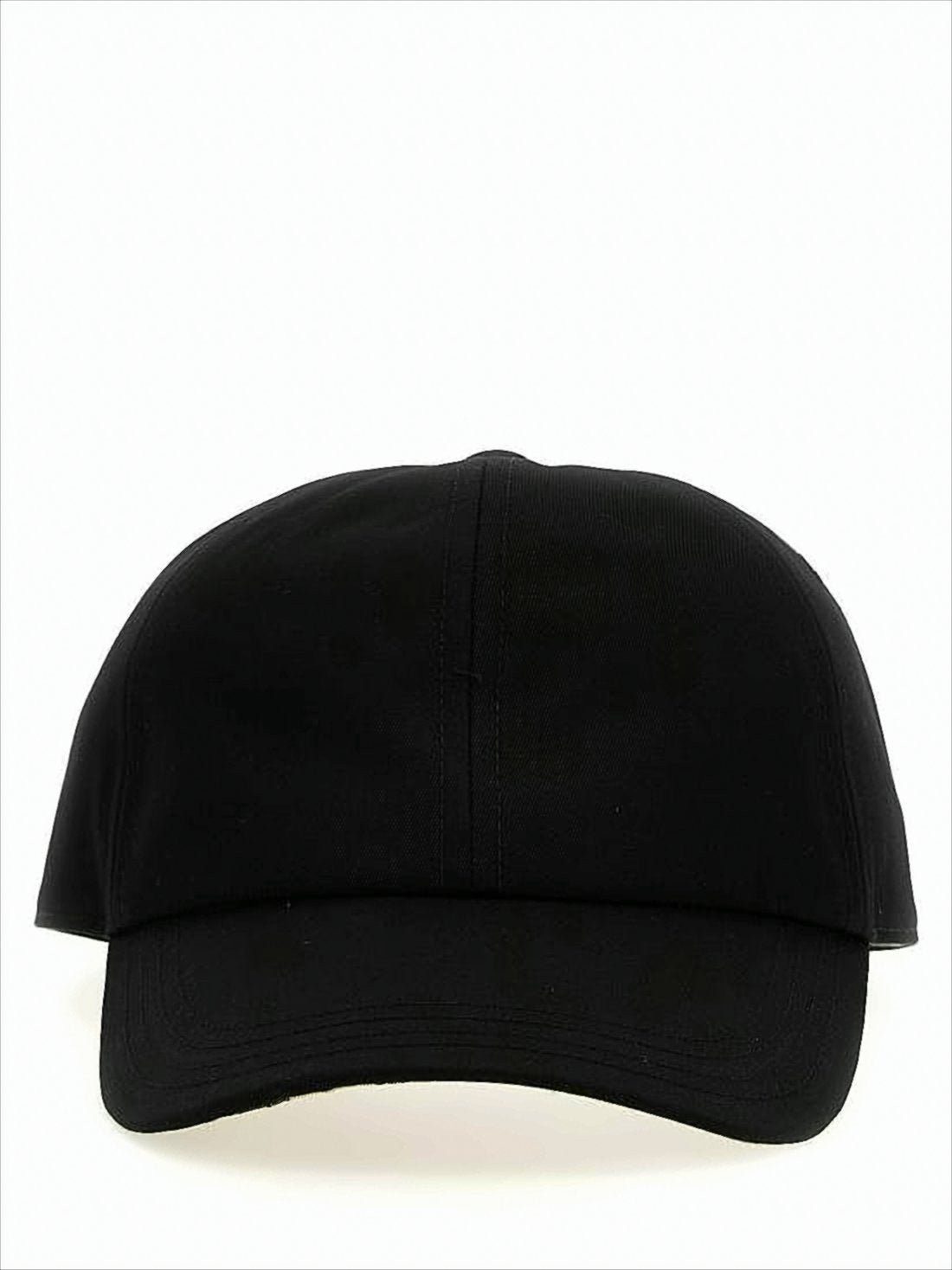 Classic Black Cap with Structured Front