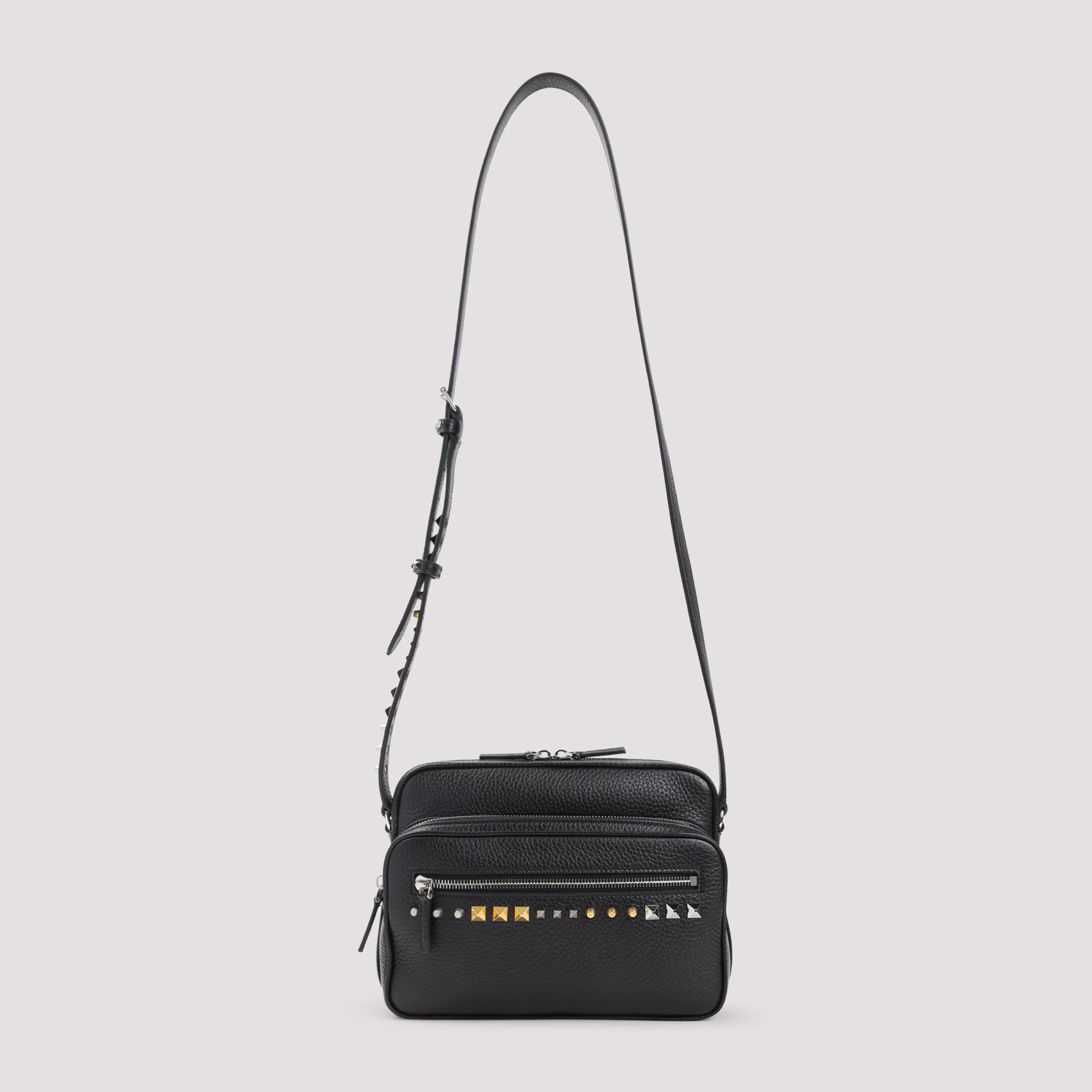Rectangular Pebbled Leather Crossbody Bag
