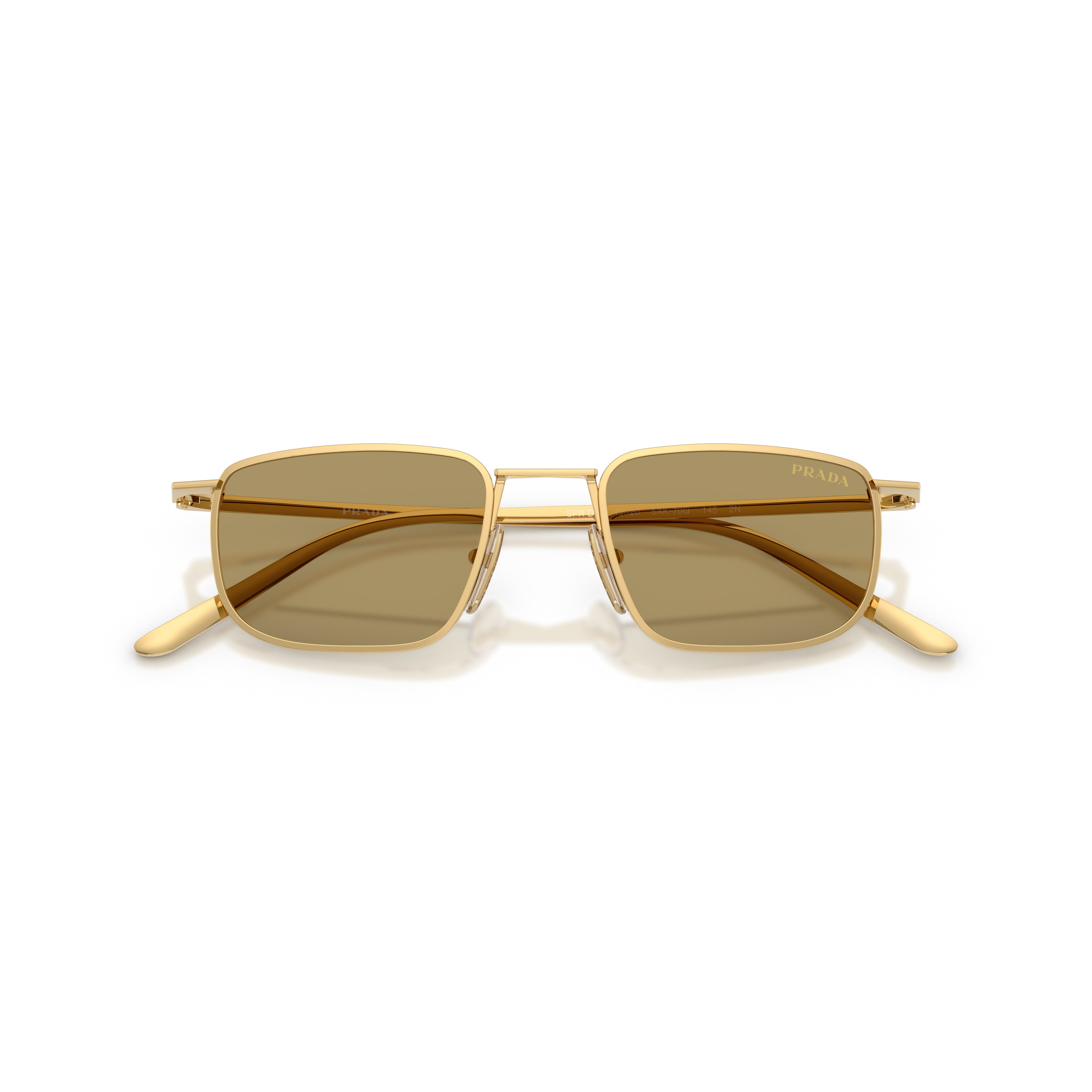 0pr D52s Rectangular Gold Metal Frame Sunglasses