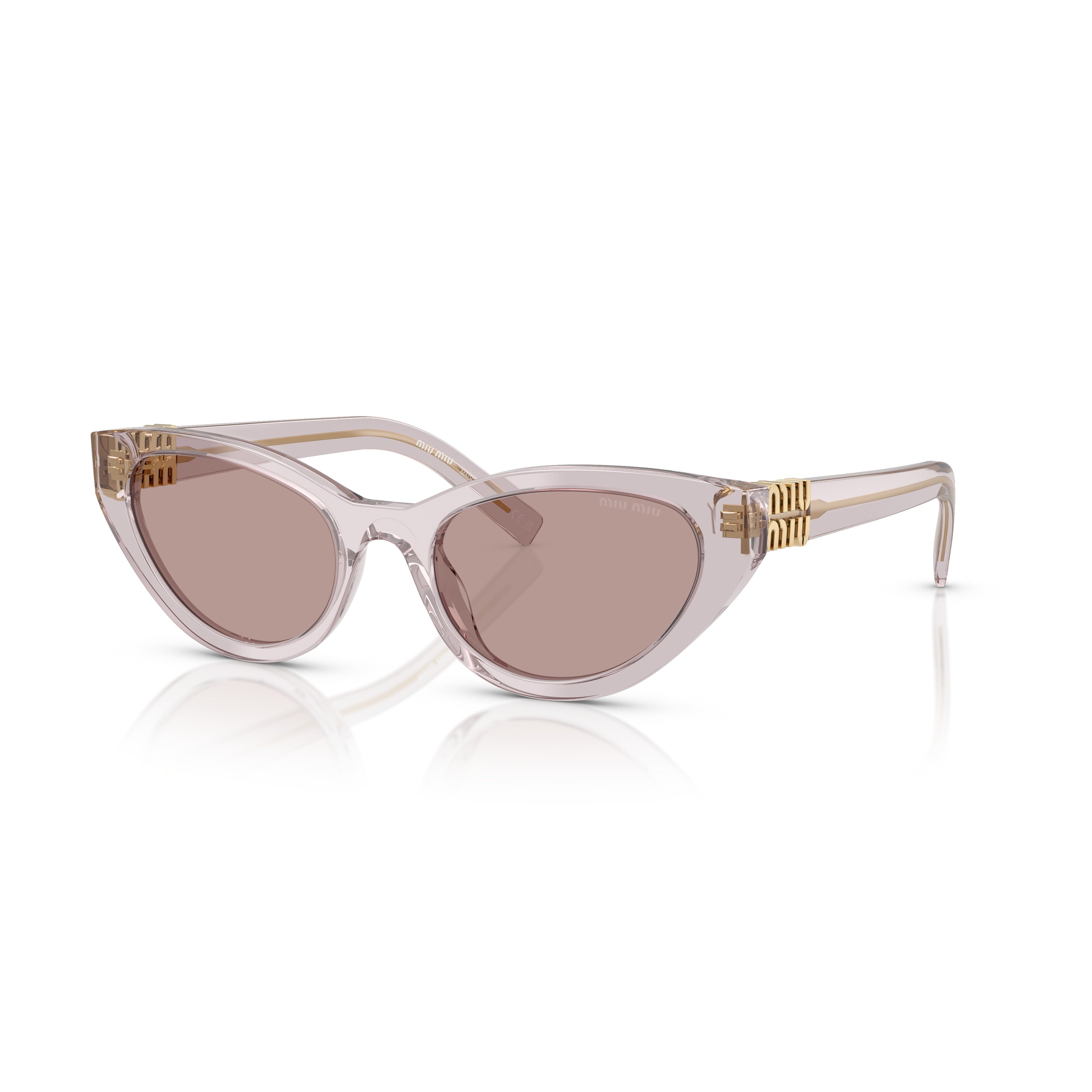 0mu A04s Translucent Mauve Cat-Eye Sunglasses