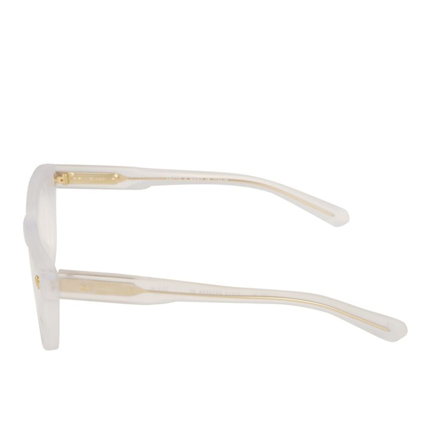 Premium 13-53 Translucent Frosted Eyeglasses with Gold Accents