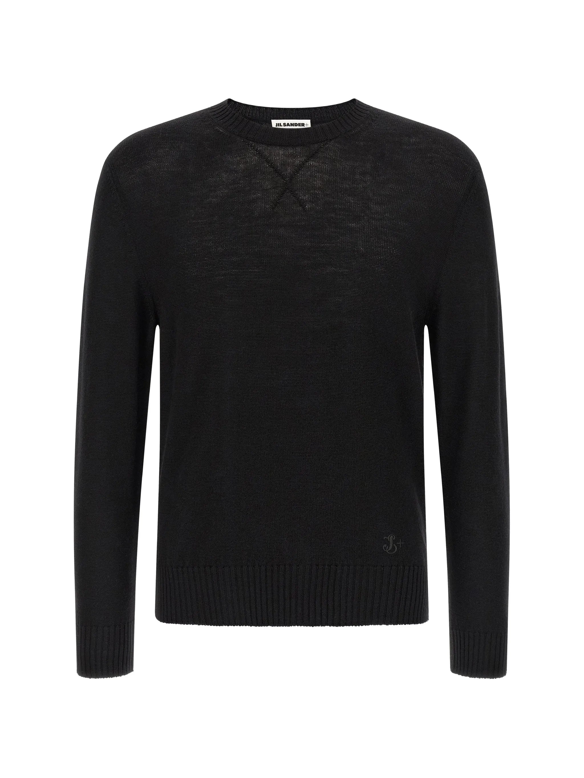 Black Fine Knit Merino Sweater