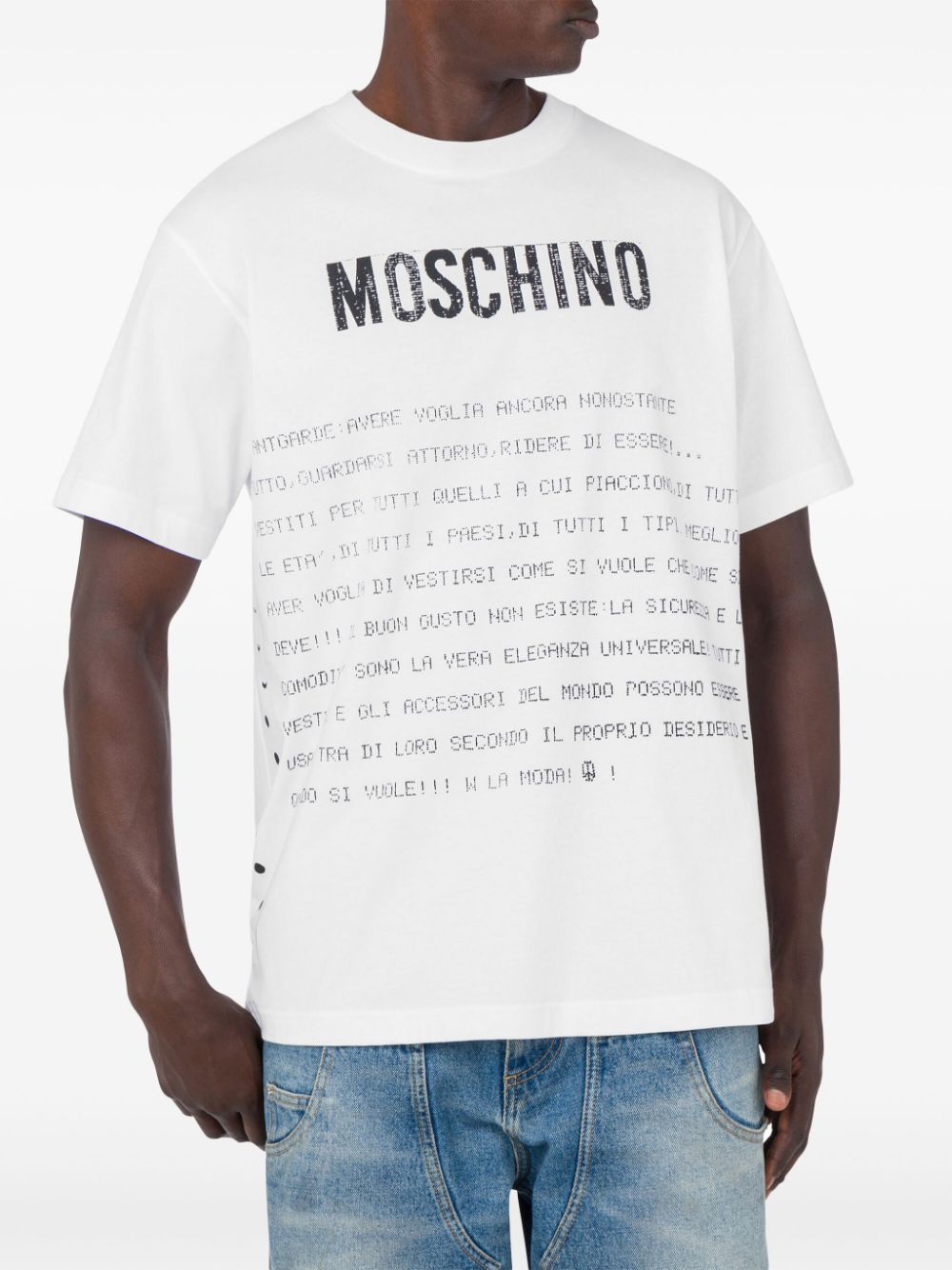 Bold Slogan Print Cotton Jersey T-Shirt