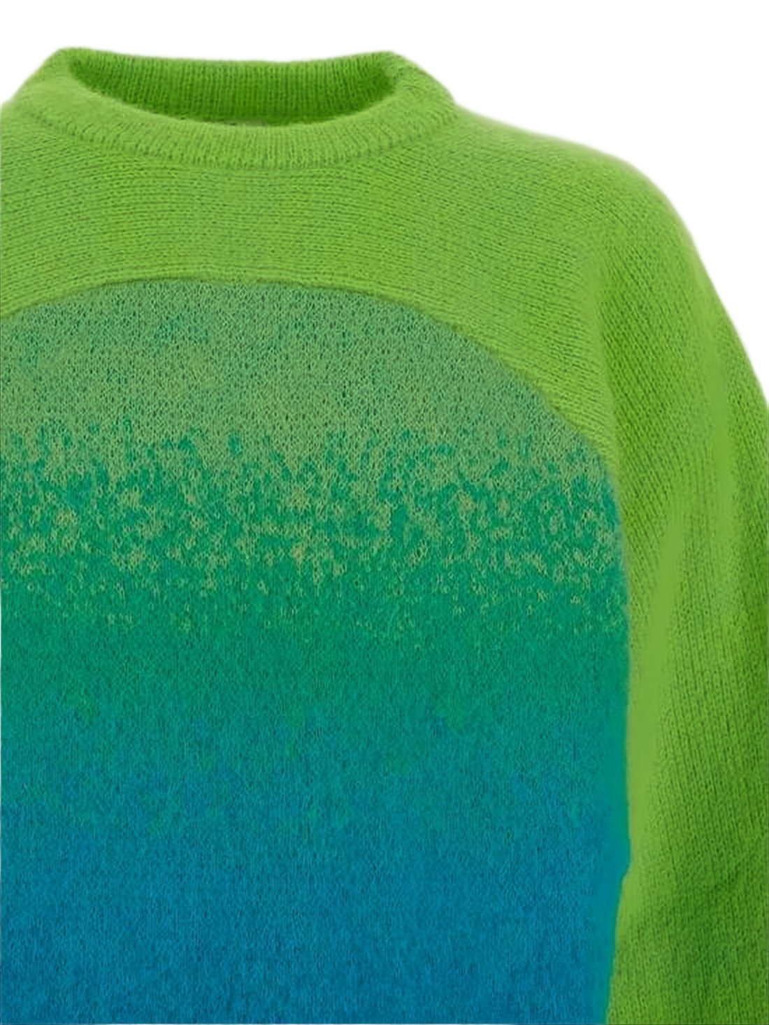 Gradient Mohair Blend Sweater with Relaxed Fit