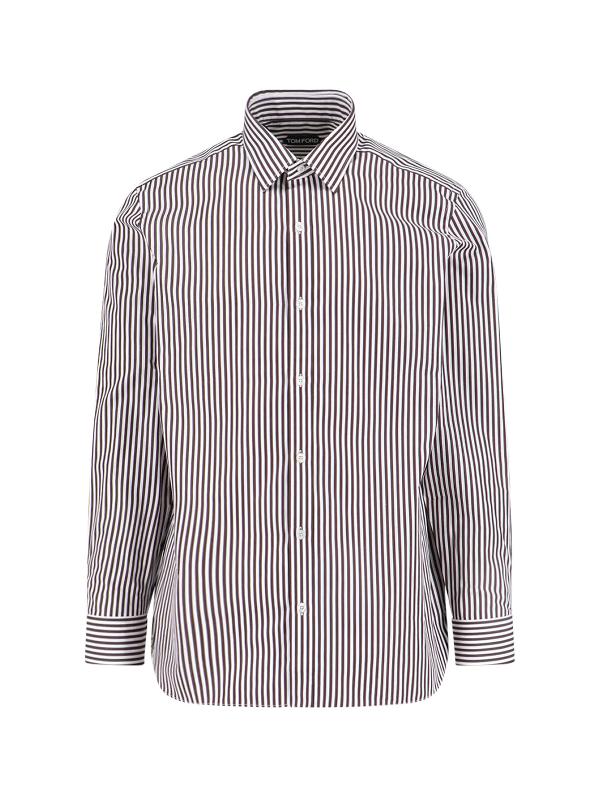 Tailored Shirt with Subtle Sheen – Brown