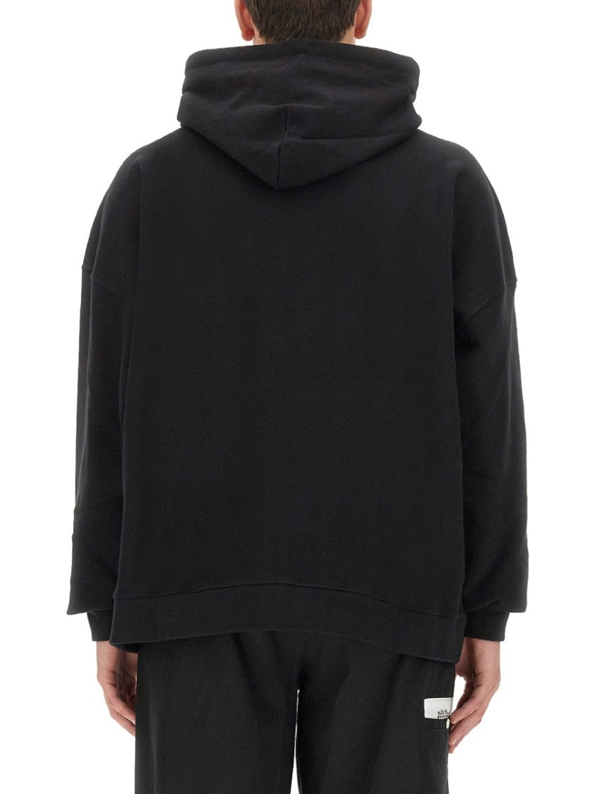 Relaxed-Fit Cotton Hoodie With Contrasting Drawstrings