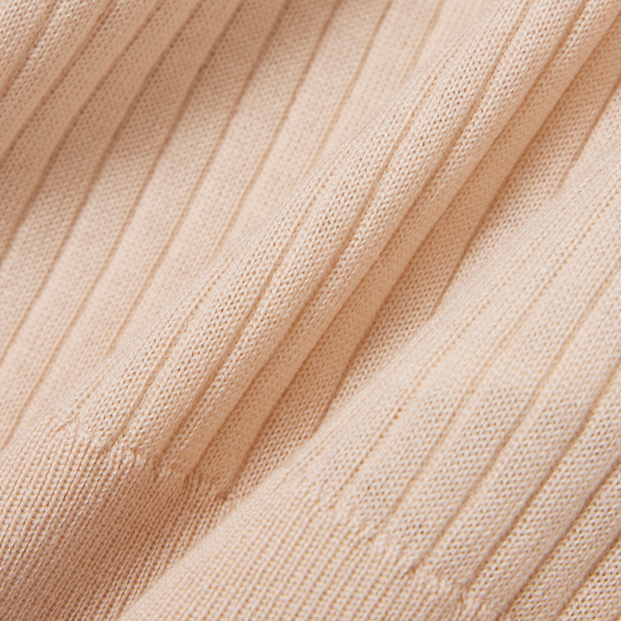 Ribbed Knit Polo Shirt with Classic Collar
