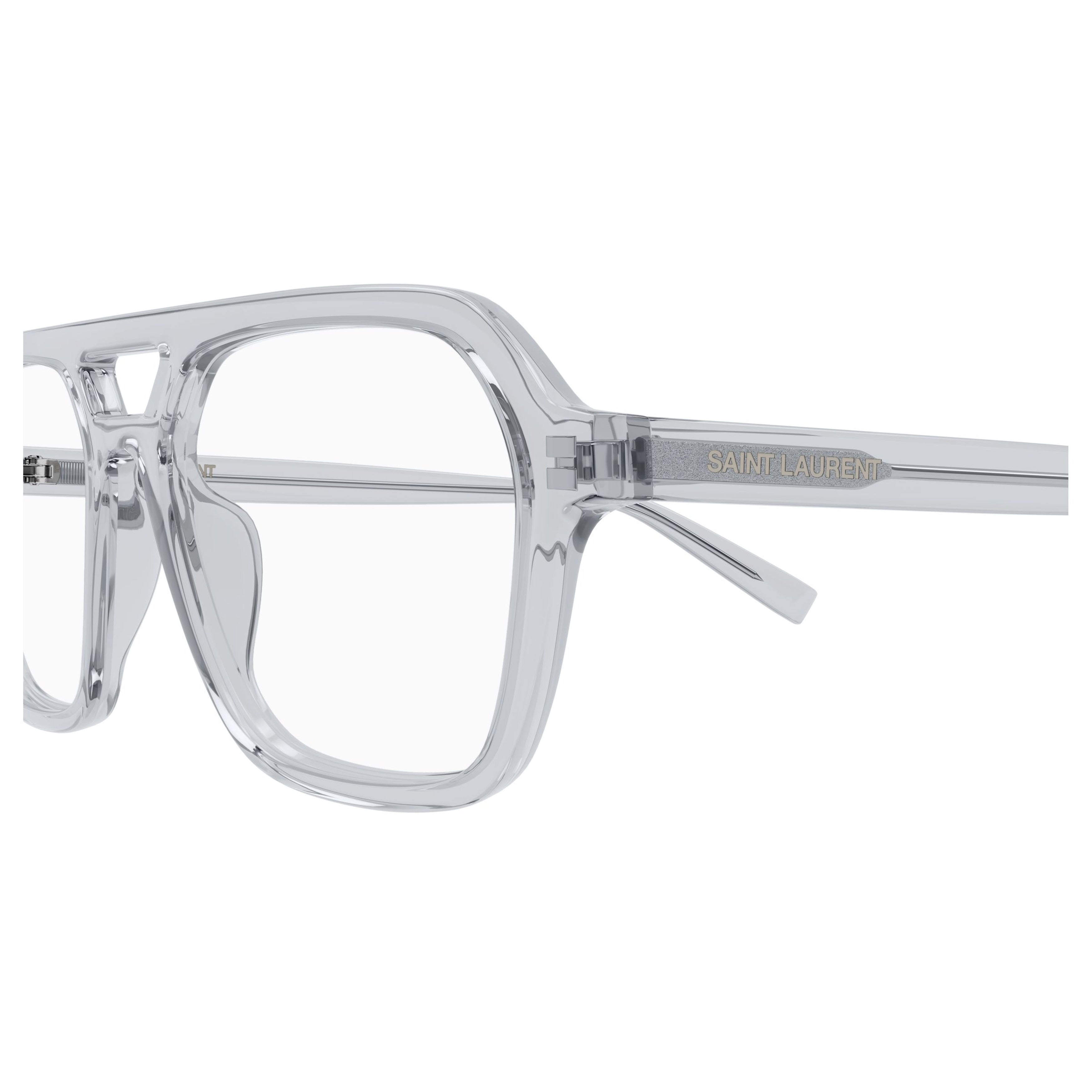 Geometric Frame Eyeglasses With Double Bridge Design