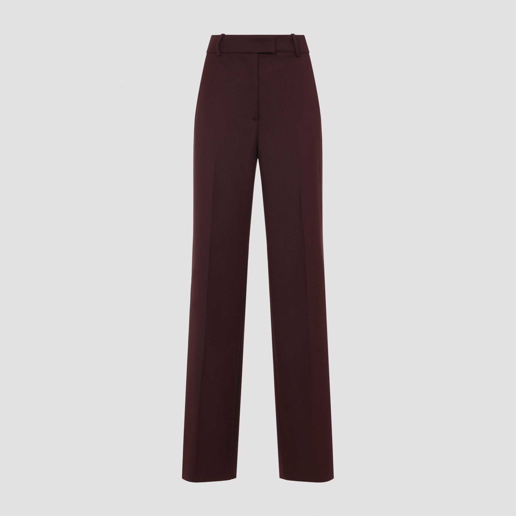 Burgundy Trousers with Tailored Silhouette