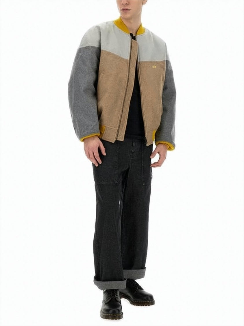 Color-Block Casual Jacket with Bold Back Detail