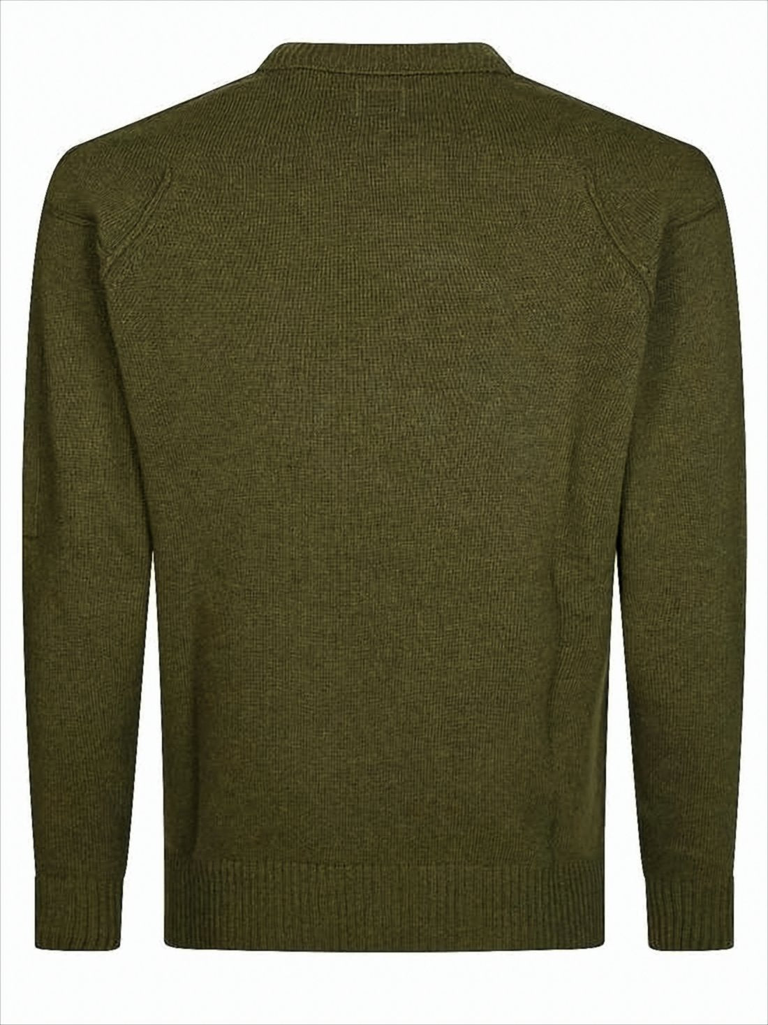 Sweter z prążkowanej dzianiny z okrągłym dekoltem