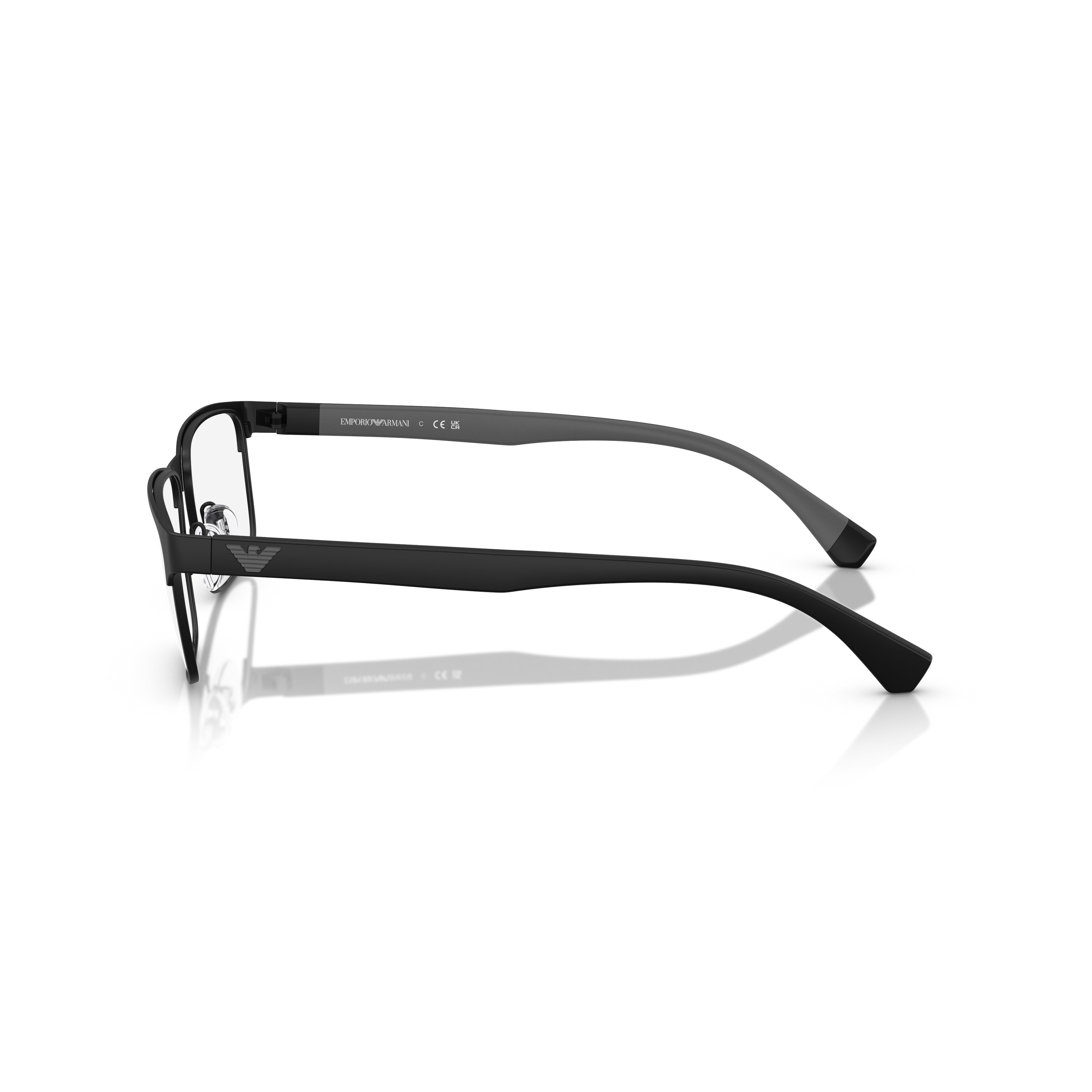 0ea1105 Rectangular Black Eyeglasses with Matte Finish