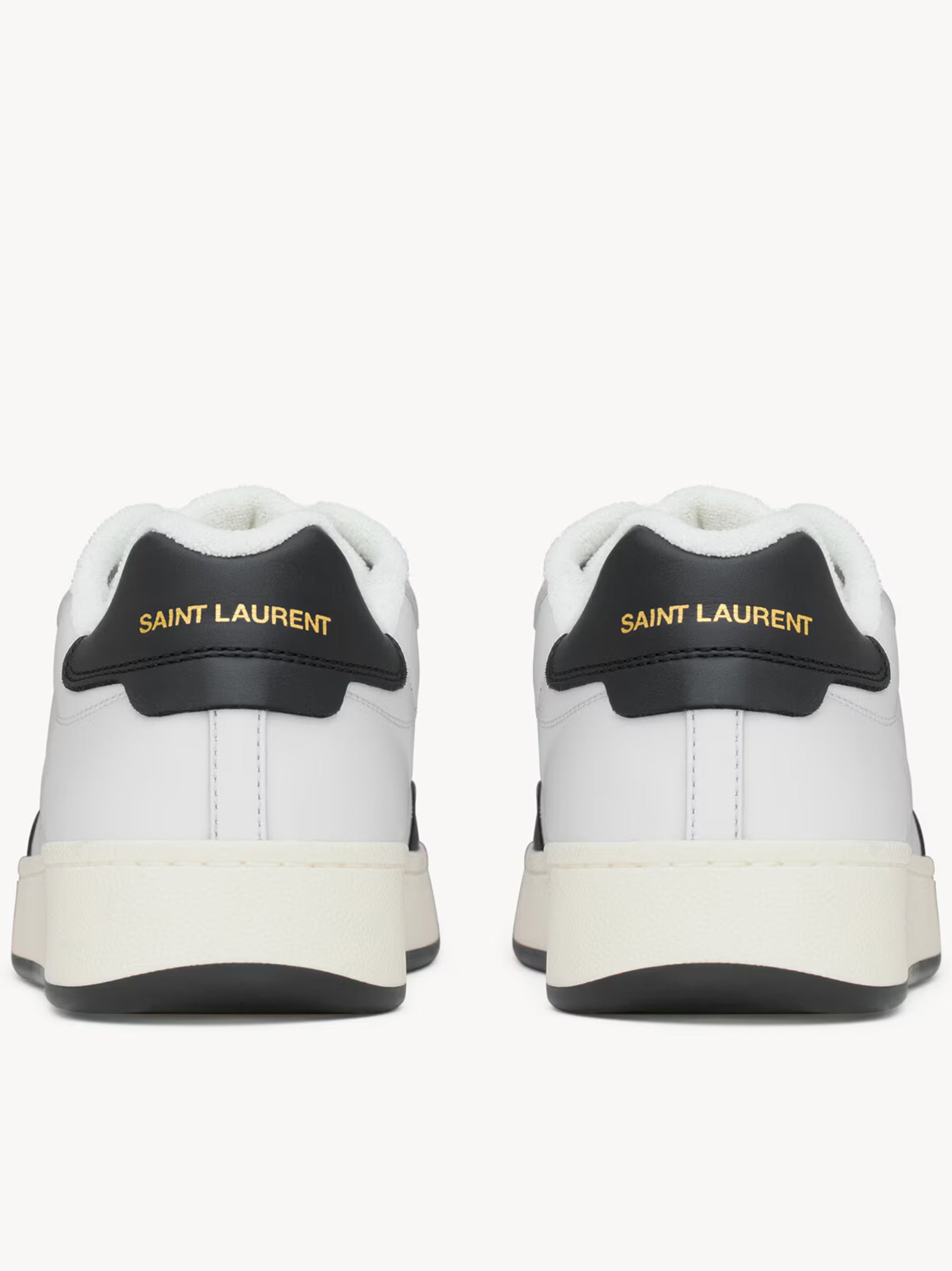 White Sl/61 Low-Top Leather Sneakers