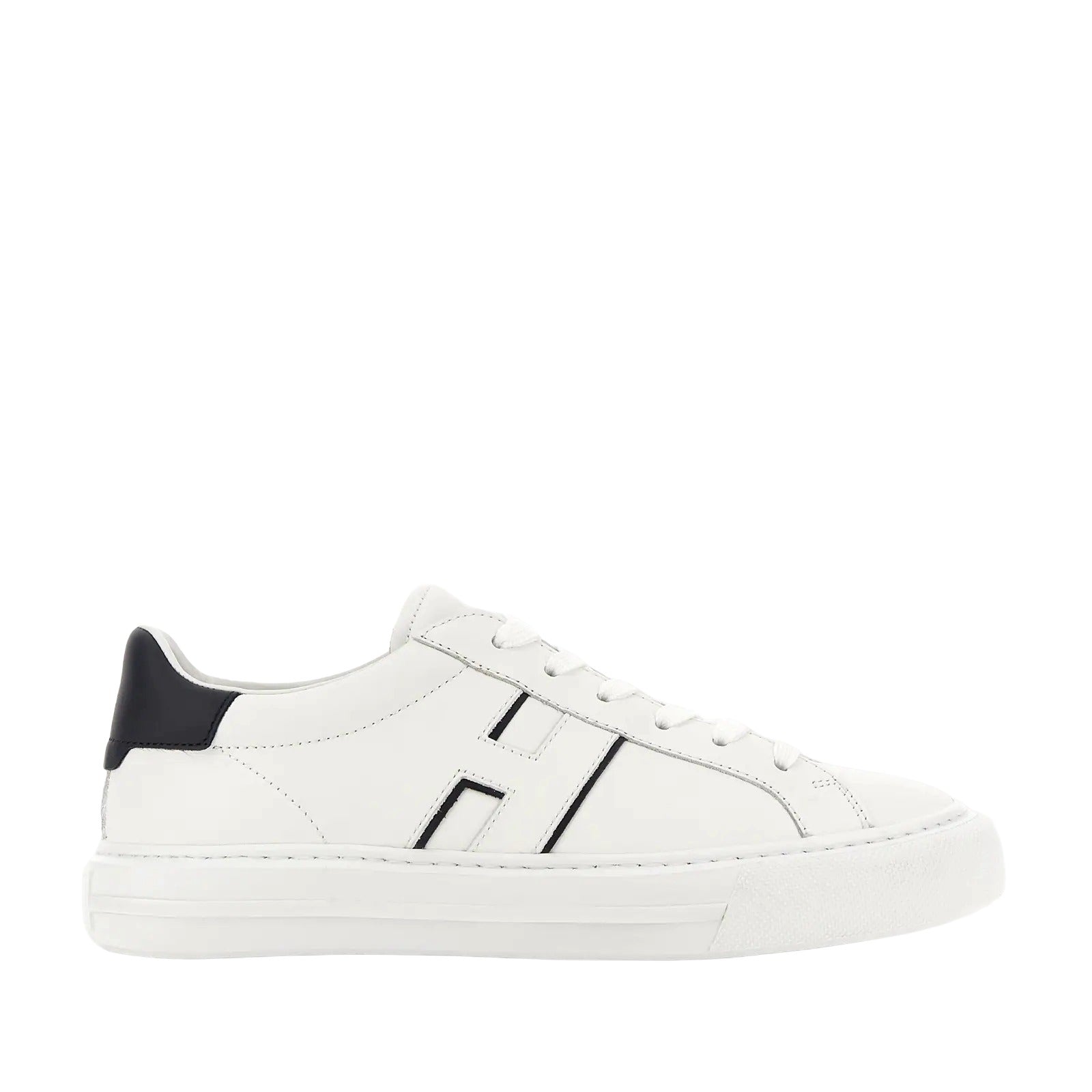 White Blue H691 Leather Sneakers
