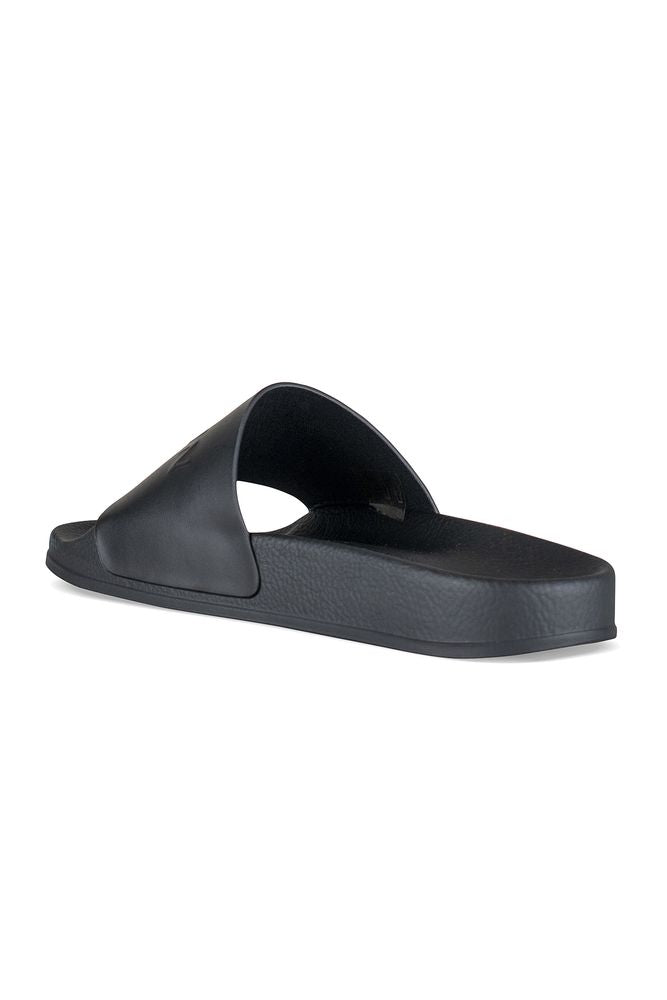 Black Slides With Embossed Logo Band
